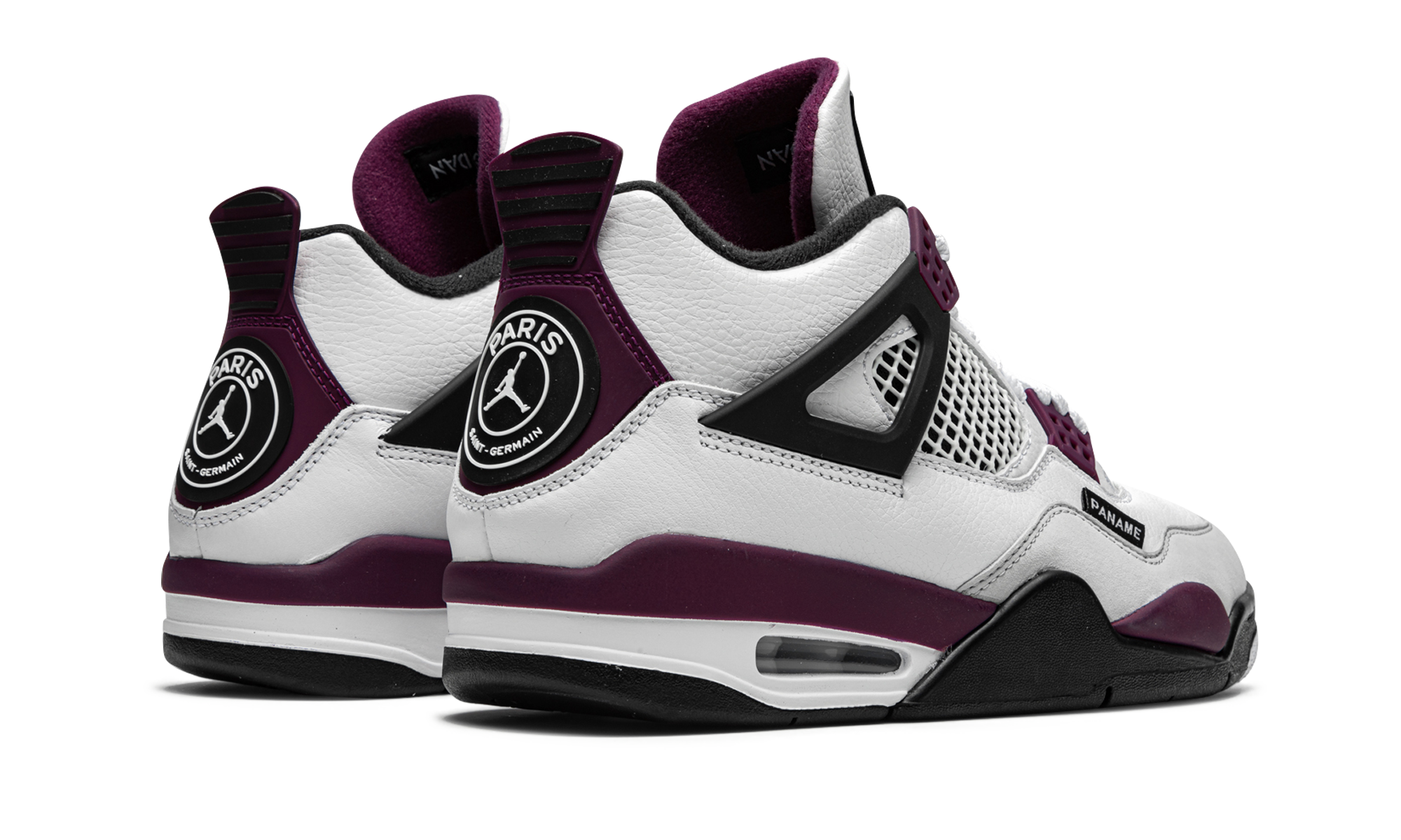 jordan 4 retro psg paris saint germain+CZ5624-100+diagnol right behind view