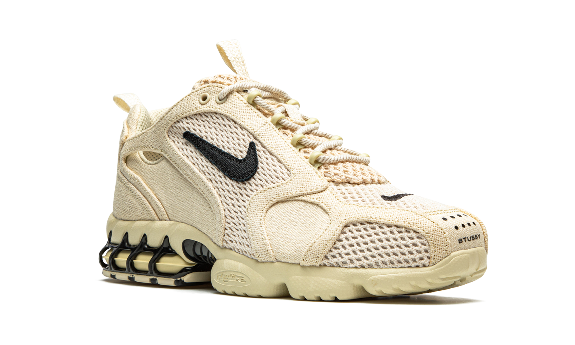 nike air zoom spiridon cage 2 stussy fossil+CQ5486-200+diagnol right view