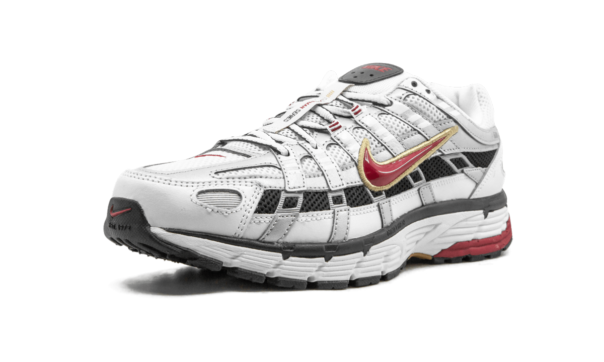 nike p 6000 white gold red women s+BV1021-101+left diagnol single view
