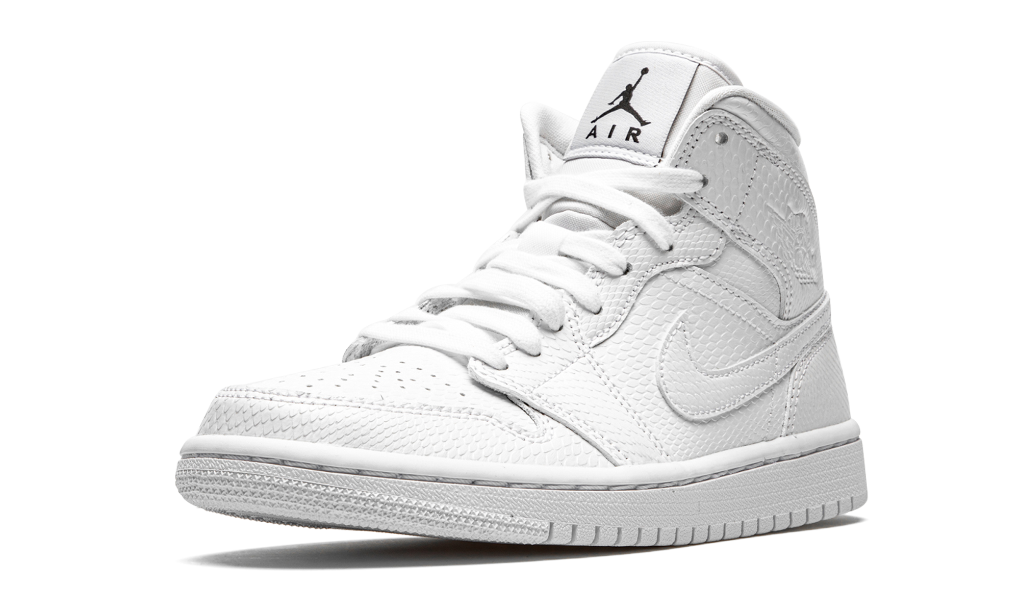 jordan 1 mid white snakeskin women s+BQ6472-110+left diagnol single view