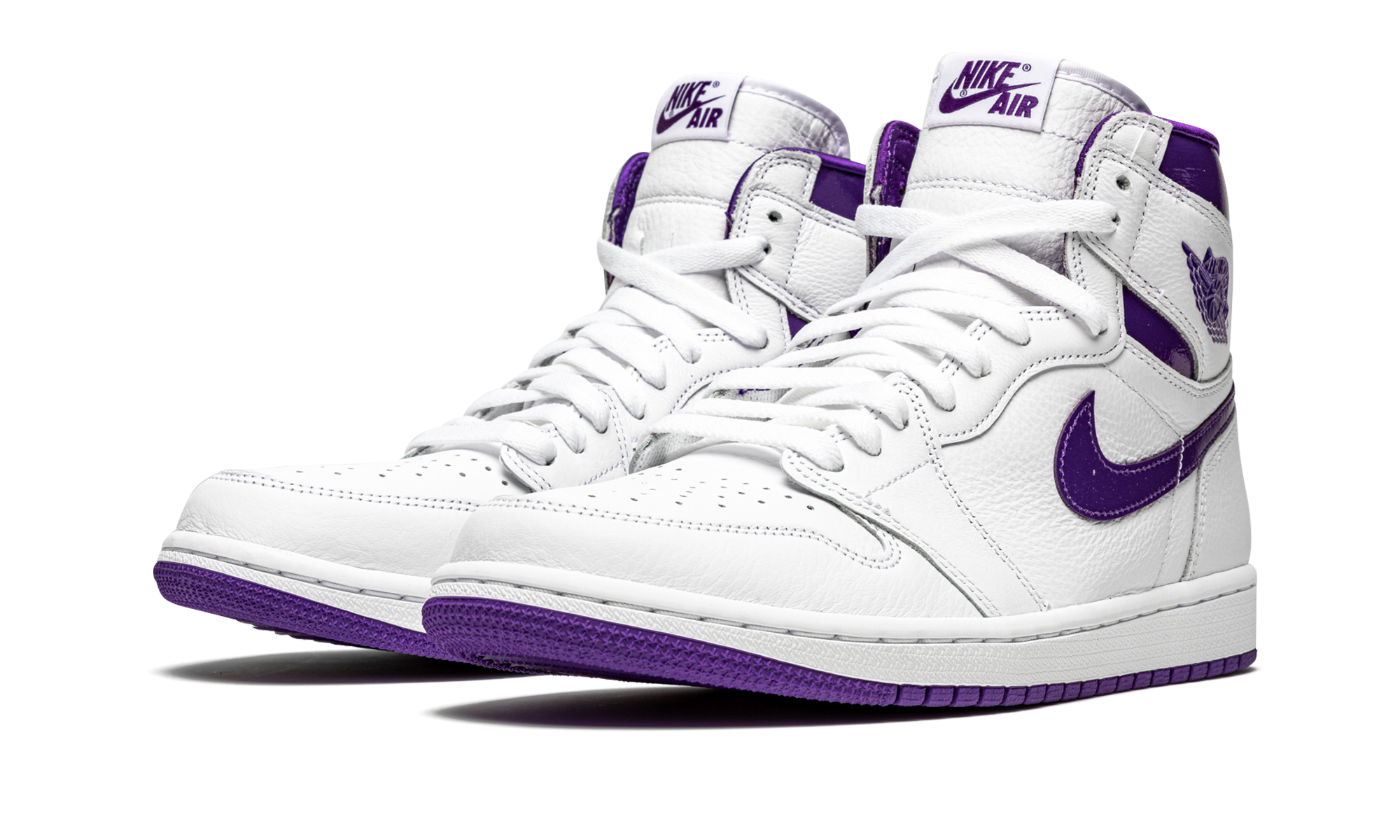 jordan 1 retro high court purple women s+CD0461-151+diagnol left view