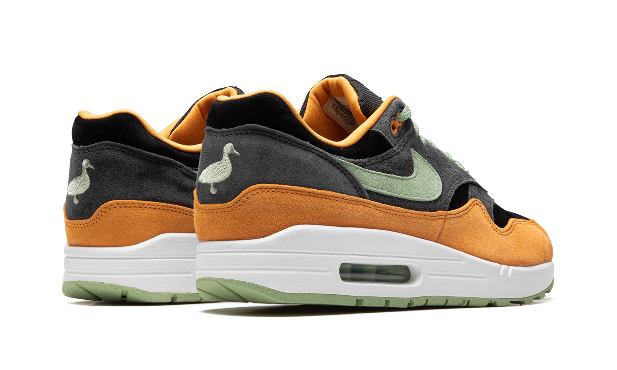 nike air max 1 prm duck honey dew+DZ0482-001+diagnol right behind view