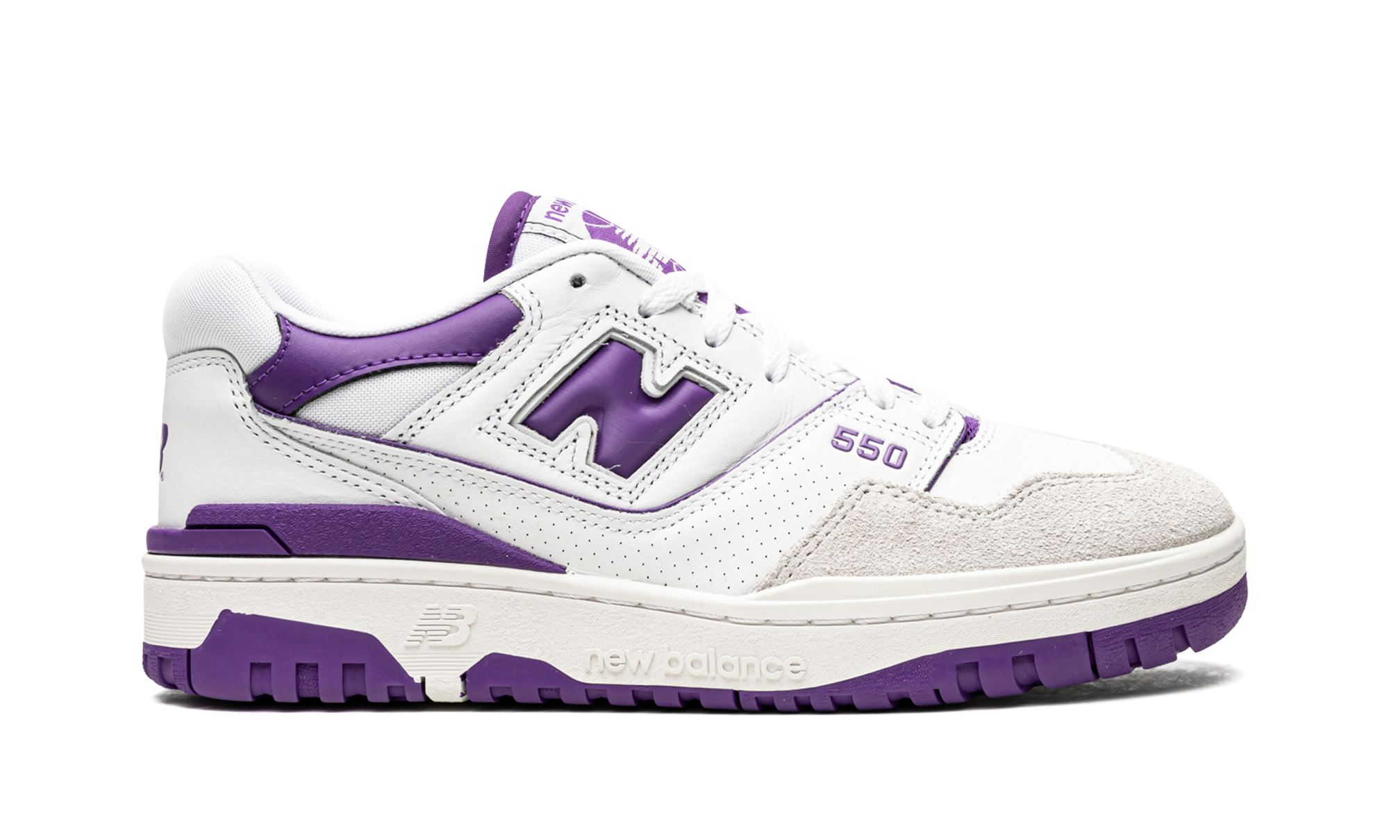 new balance 550 white purple+BB550WR1+right view