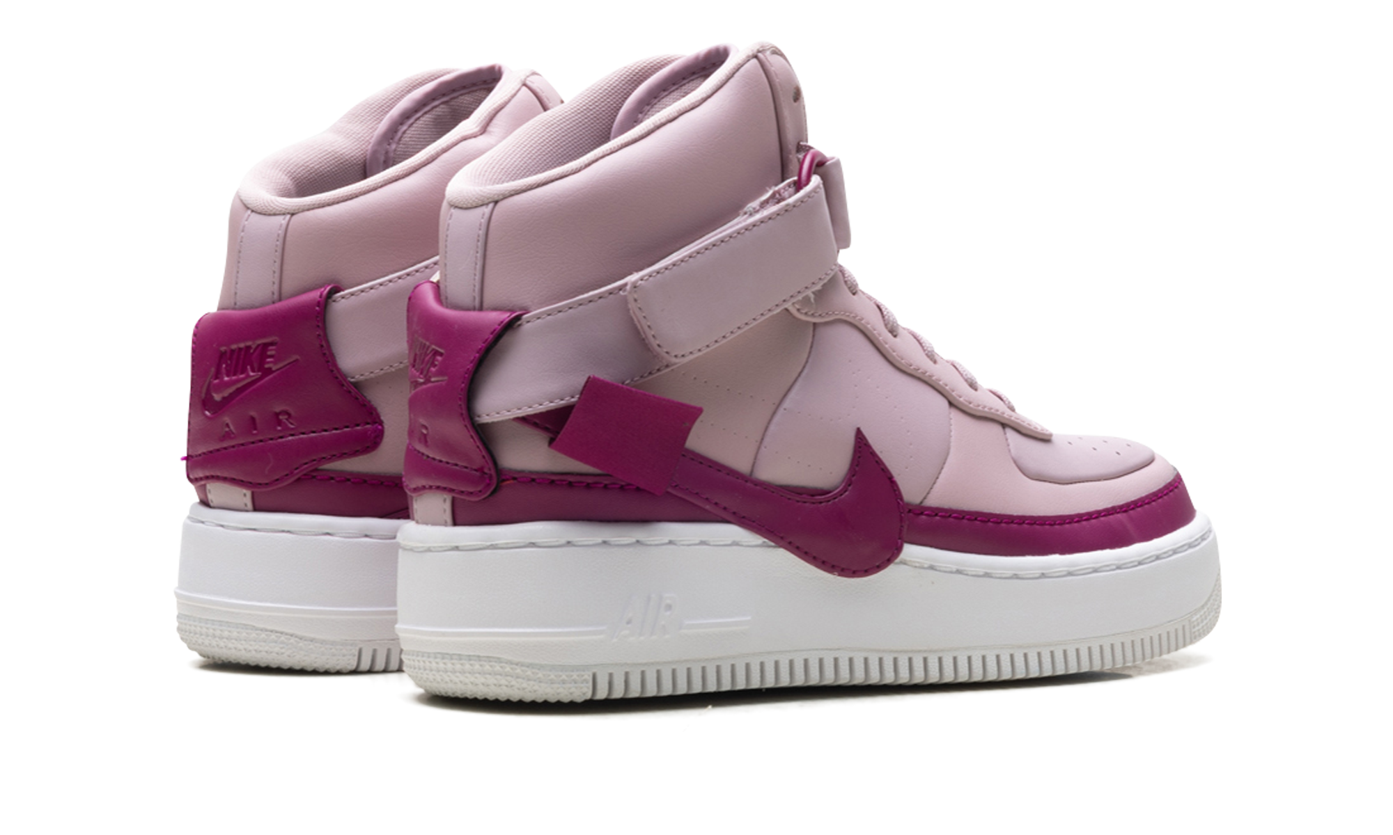 nike air force 1 jester high xx plum chalk true berry women s+AR0625-501+diagnol right behind view