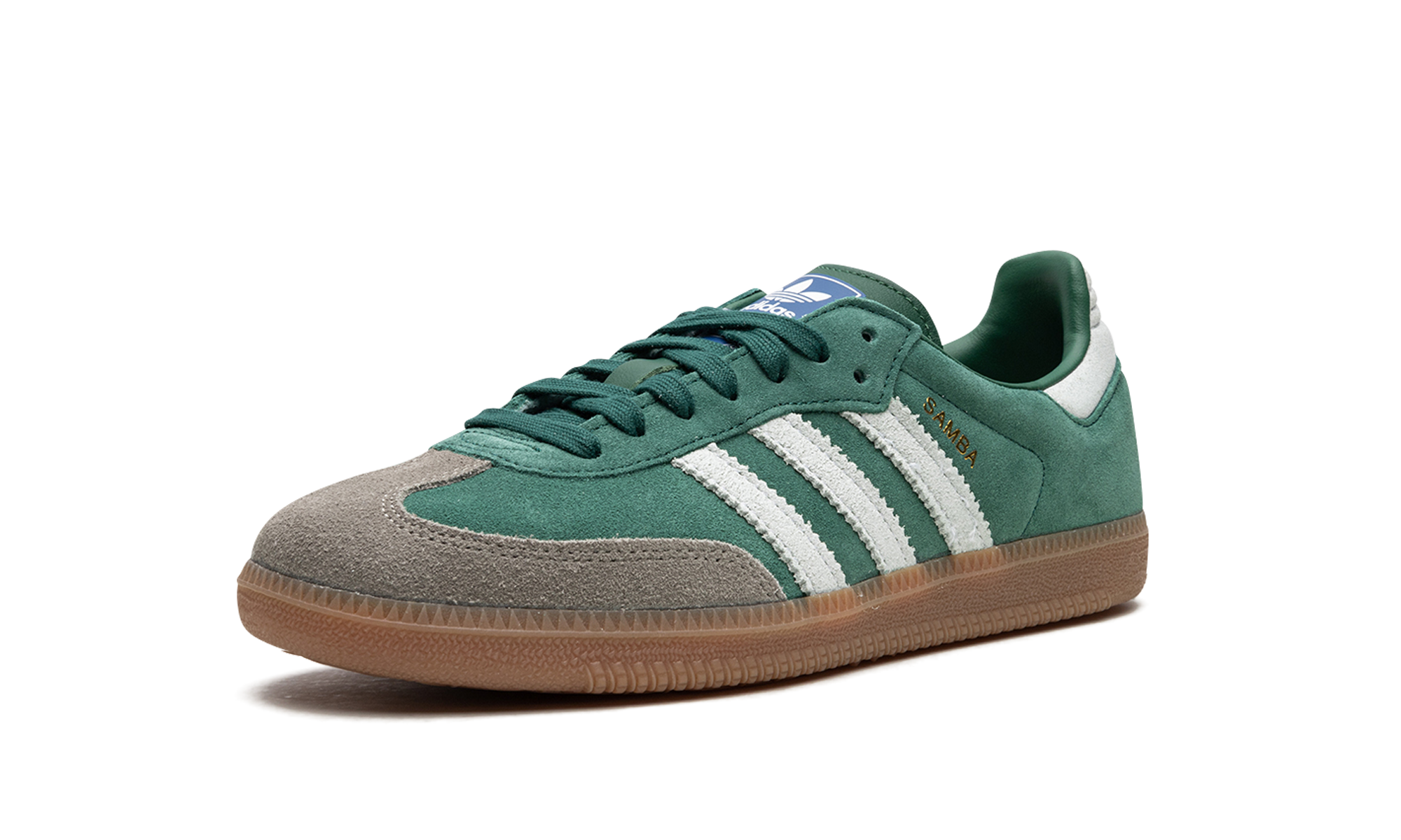 adidas samba og collegiate green gum grey toe+ID2054+left diagnol single view