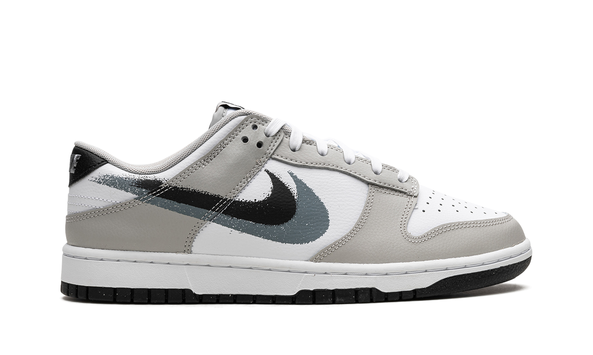 nike dunk low stencil swoosh+FD0661-100+right view