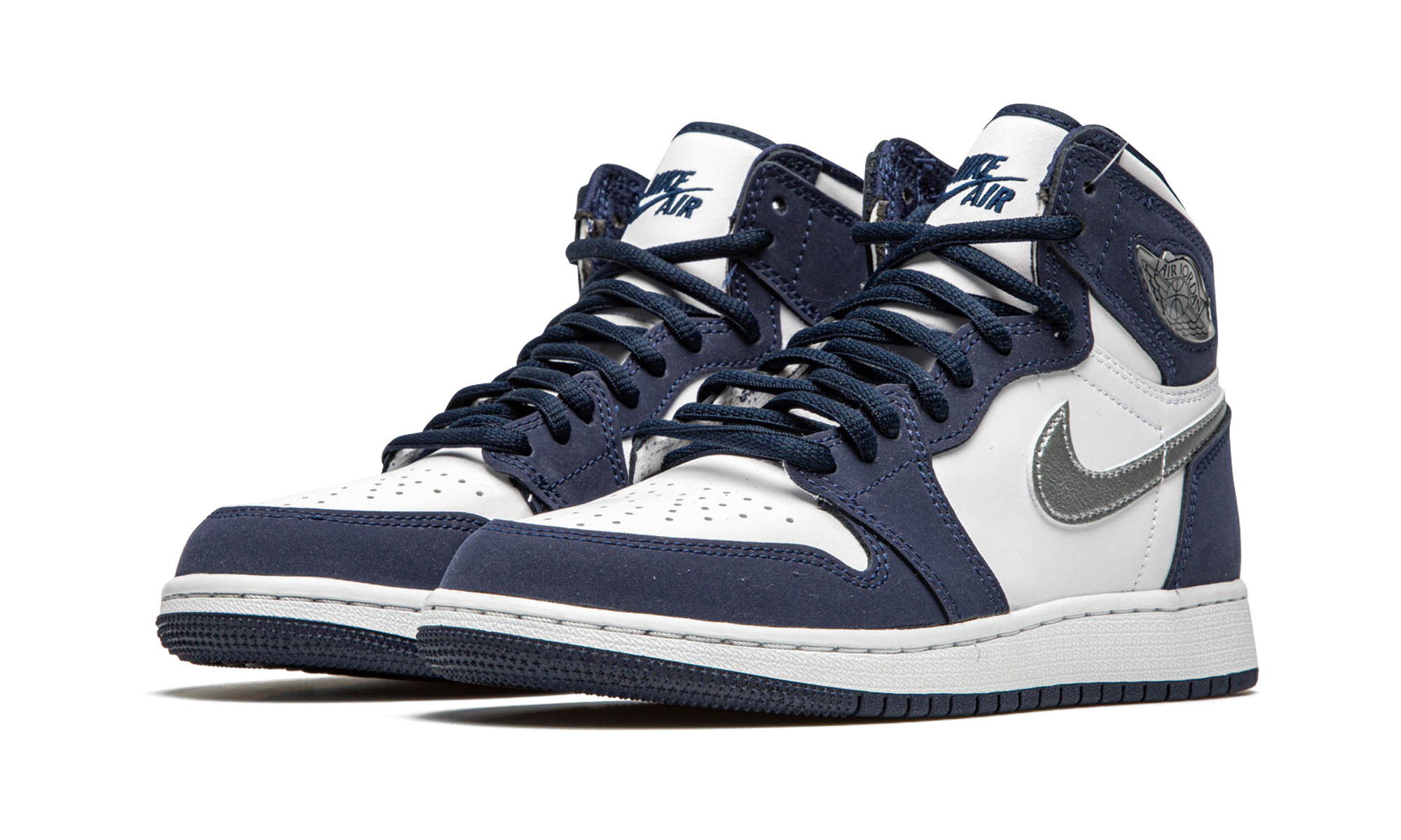 jordan 1 retro high co japan midnight navy gs+575441-141+diagnol left view