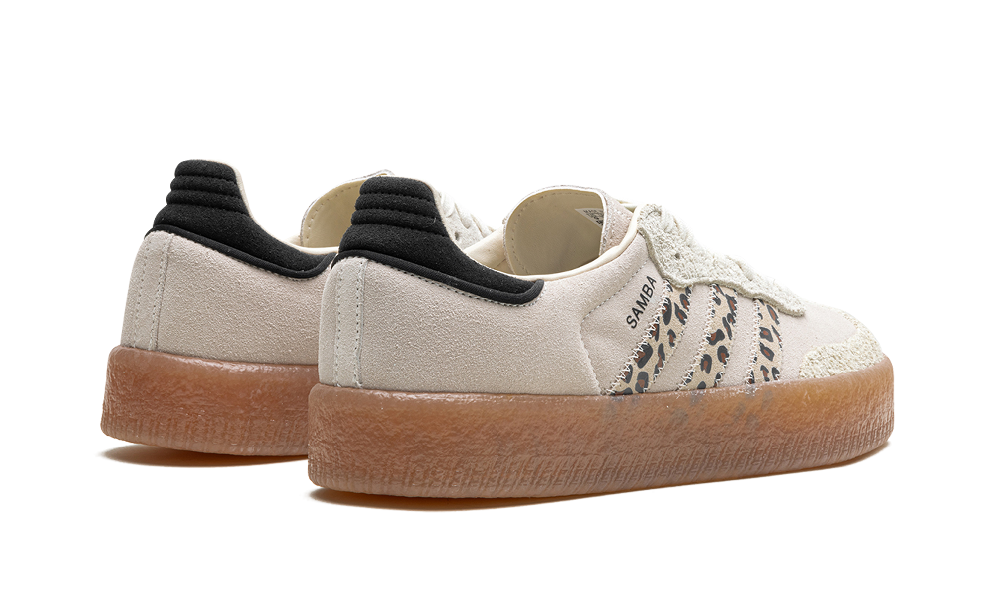 adidas sambae leopard off white women s+JI4226+diagnol right behind view