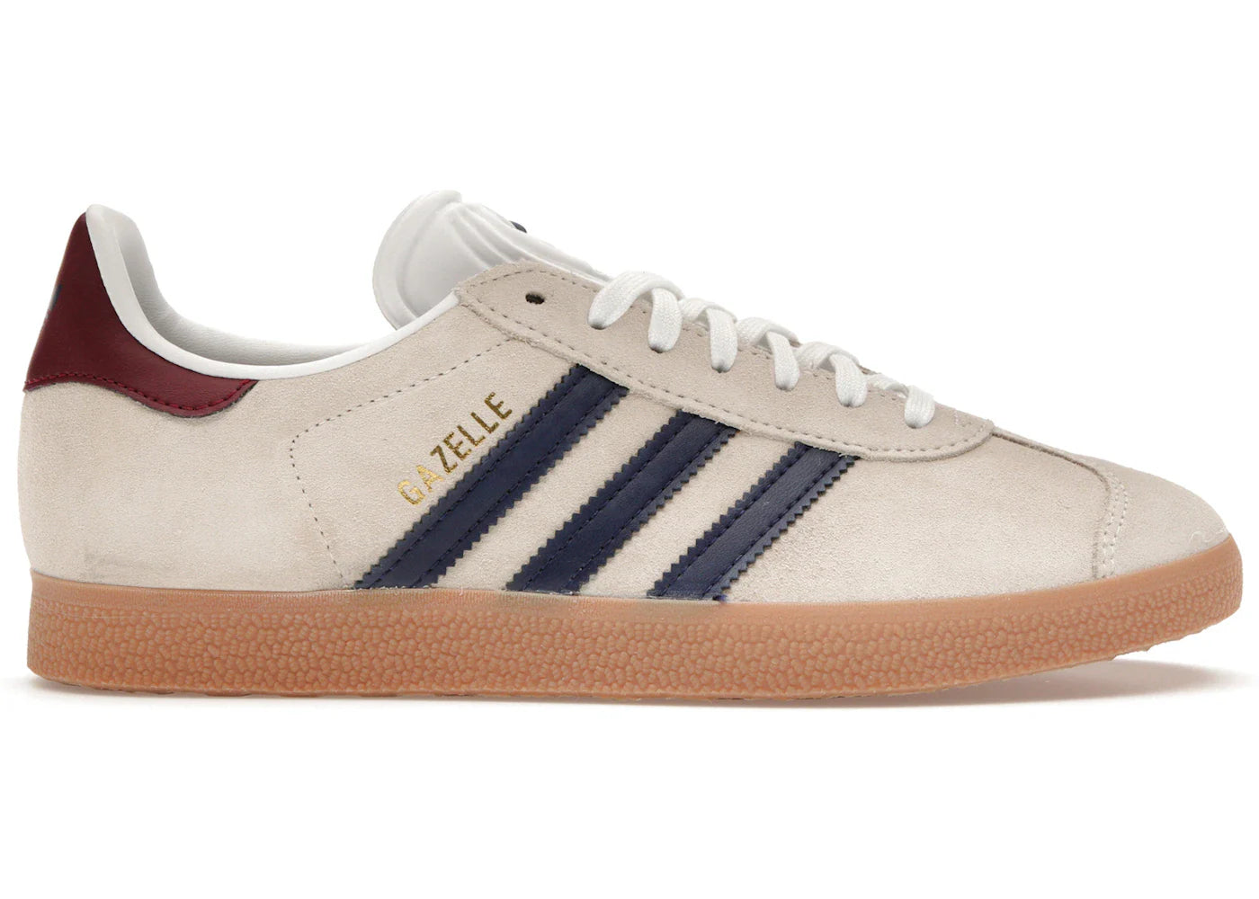 adidas Gazelle Beige Dark Blue Collegiate Burgundy