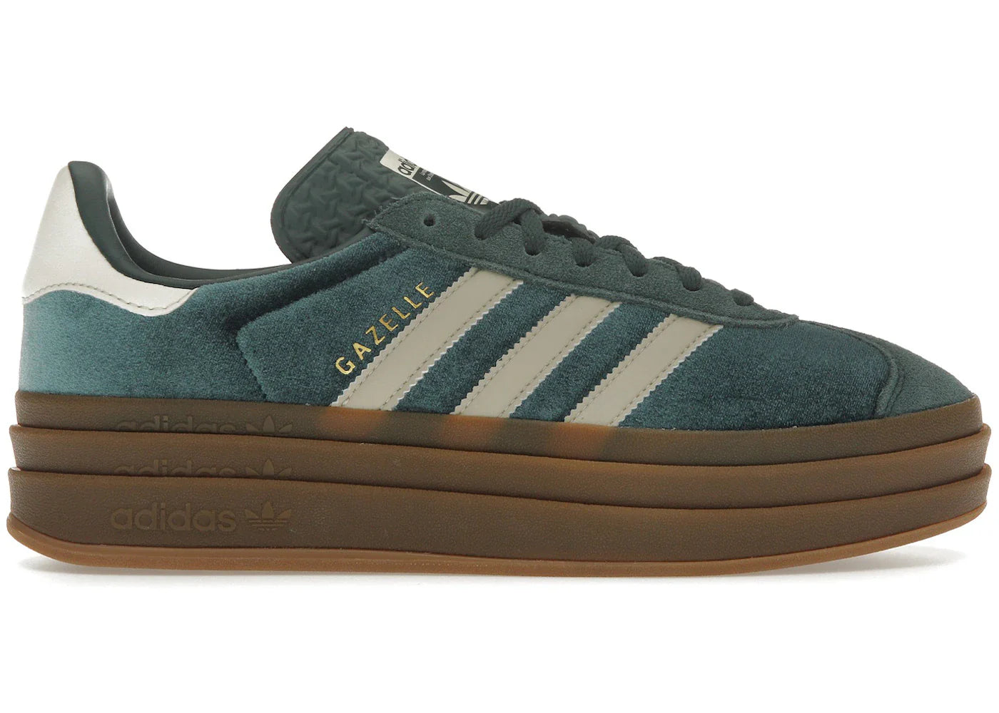 adidas Gazelle Bold Mineral Green Velvet (Women's)