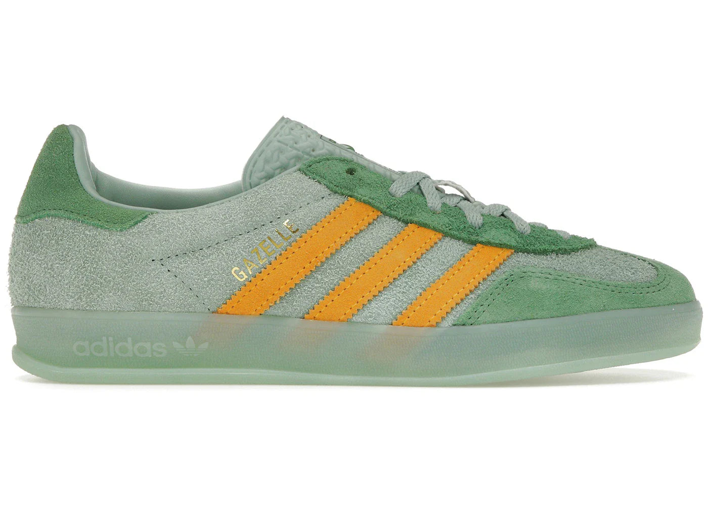adidas Gazelle Indoor Hazy Green Crew Yellow (Women's)