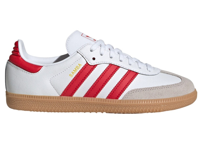 adidas Samba OG Cloud White Better Scarlet Gum (GS)