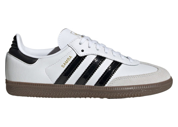 adidas Samba OG White Black Patent Stripes (GS)