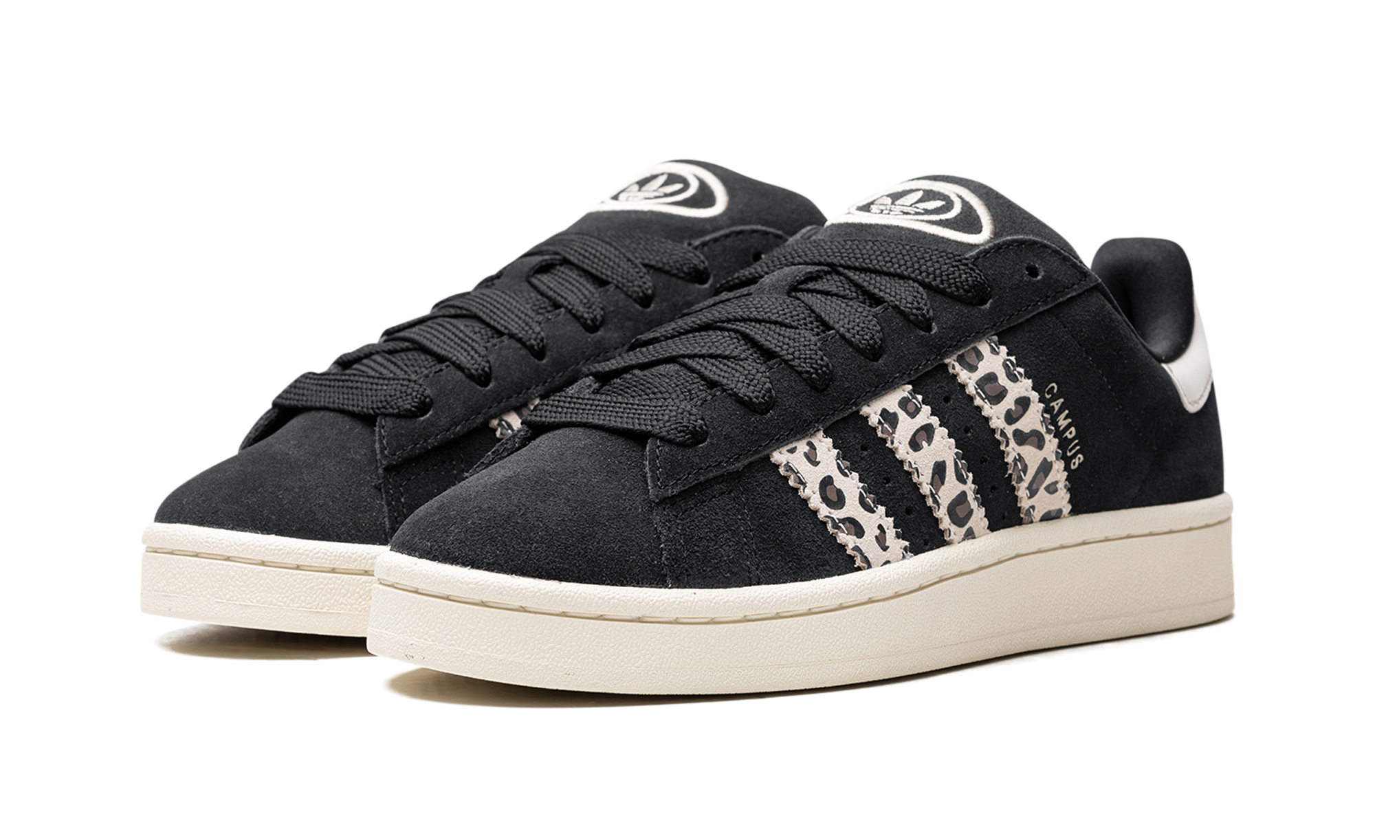 adidas campus 00s black leopard women s+ID7039+diagnol left view