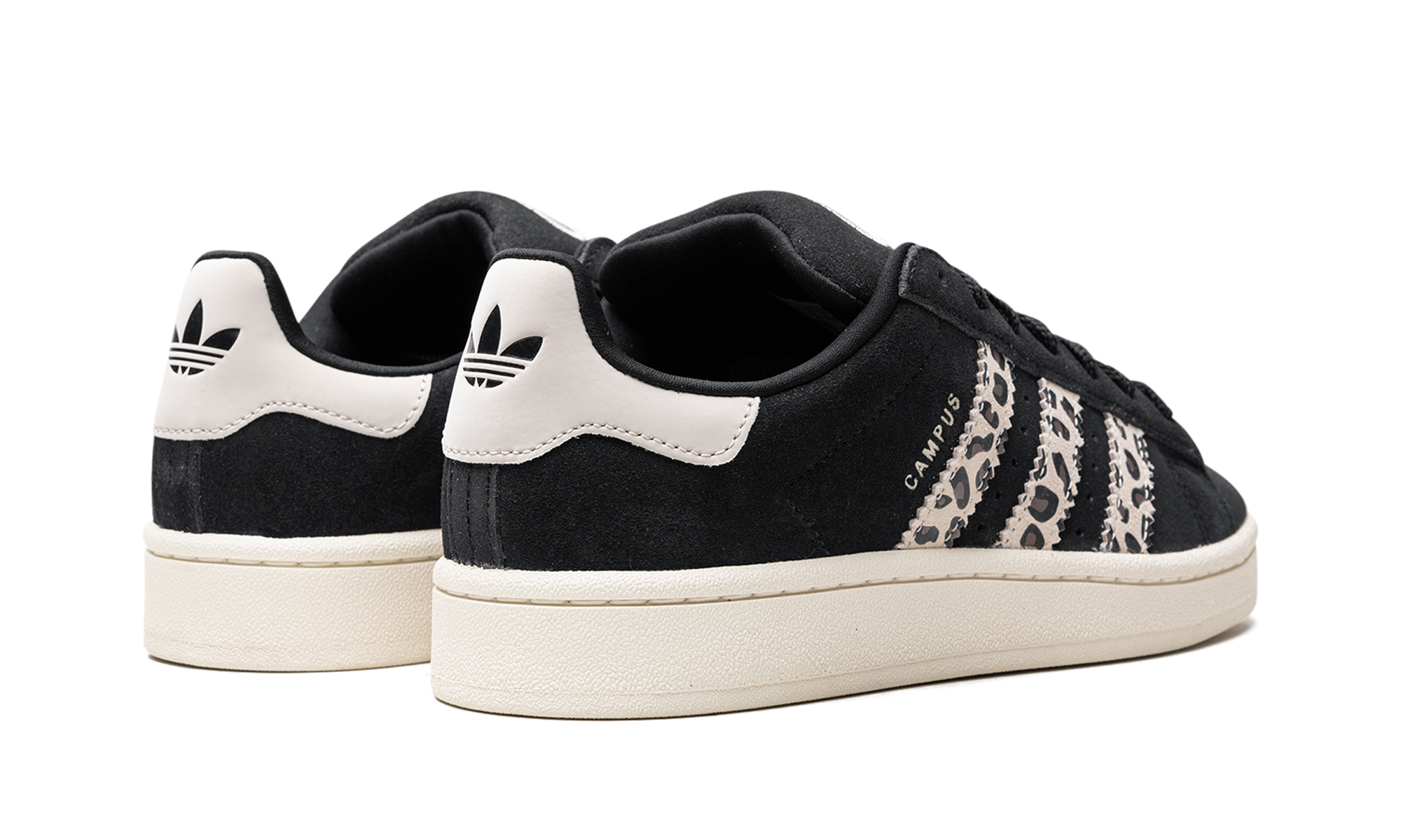 adidas campus 00s black leopard women s+ID7039+diagnol right behind view
