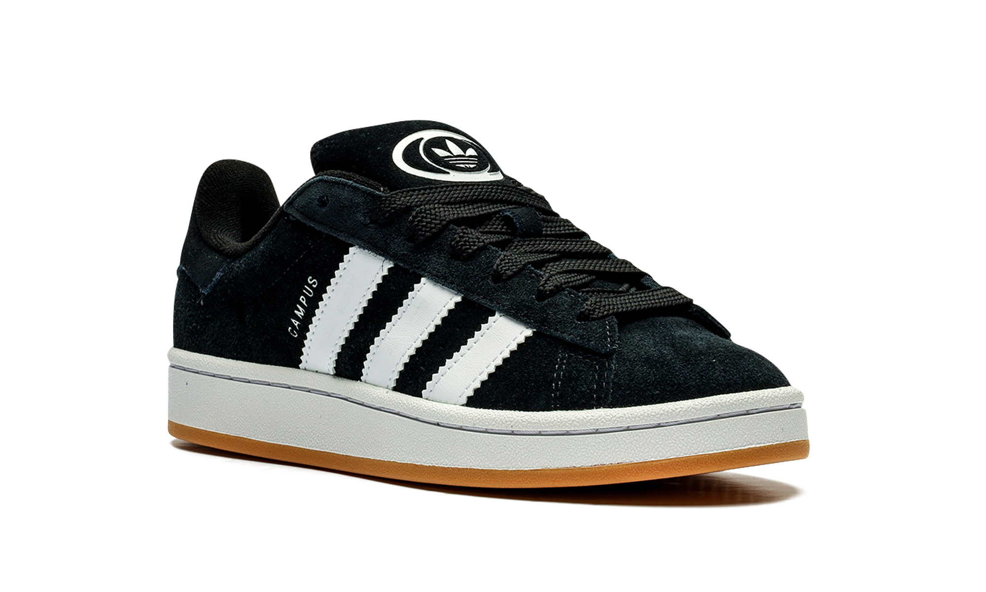 adidas campus 00s black white gum kids+HQ6638+diagnol right view