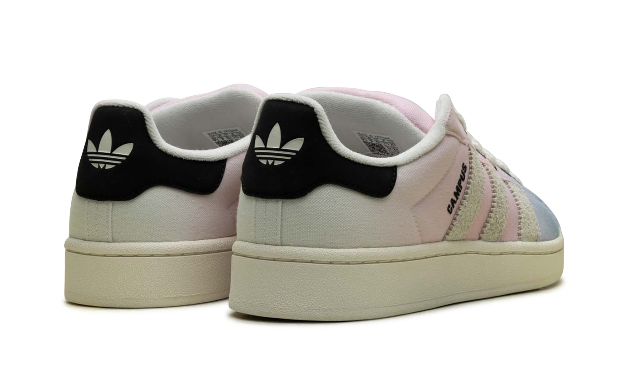 adidas campus 00s wonder blue clear pink+IH2494+diagnol right behind view