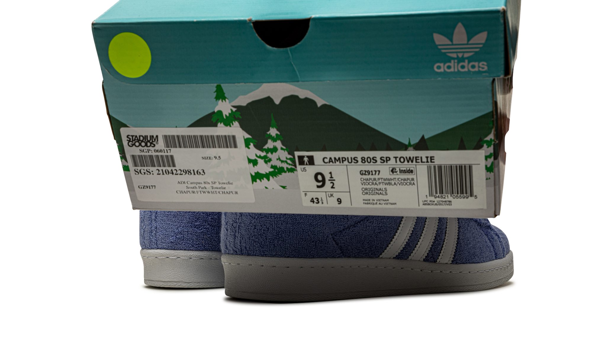 adidas campus 80s south park towelie+GZ9177+diagnol right view 1