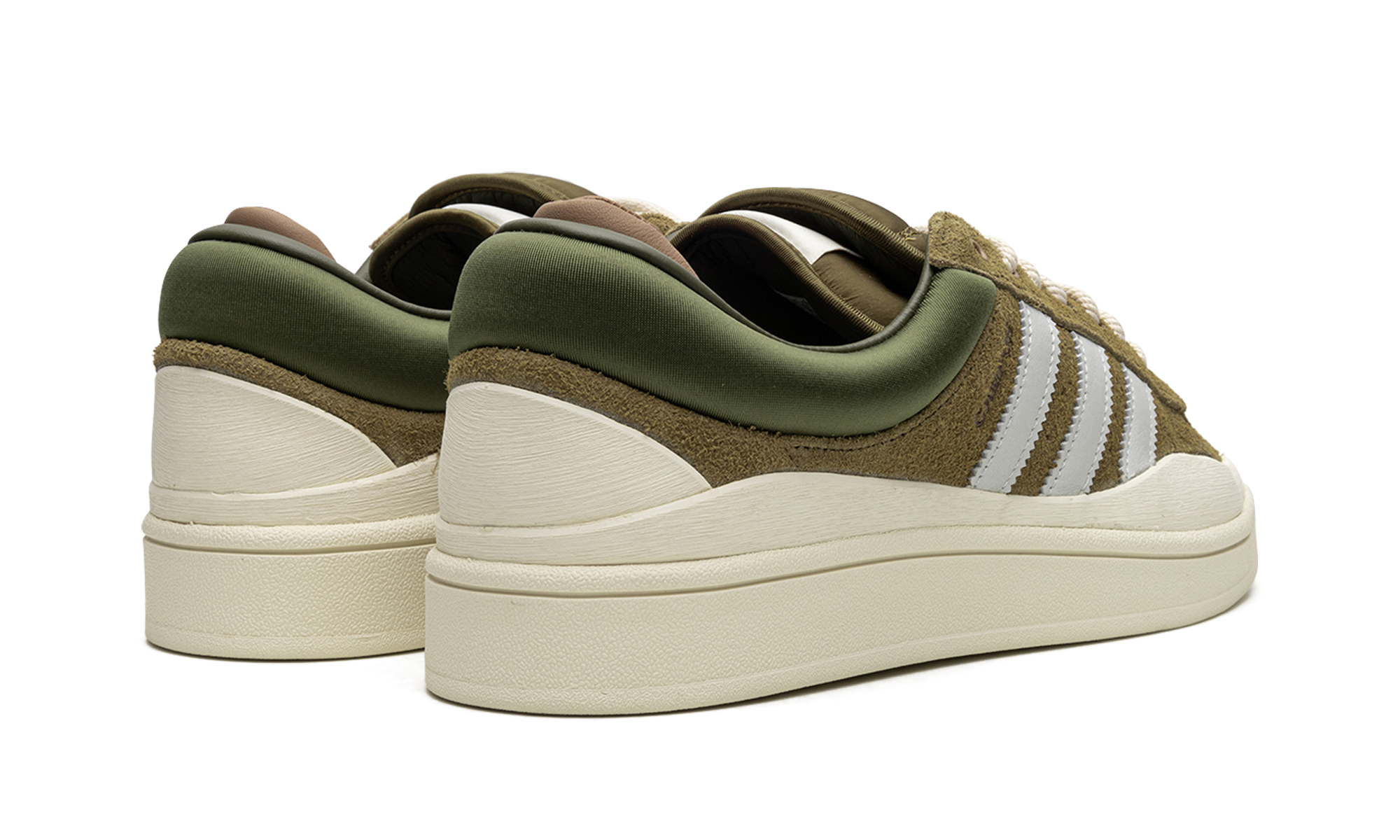 adidas campus light bad bunny wild moss+ID7950+diagnol right behind view