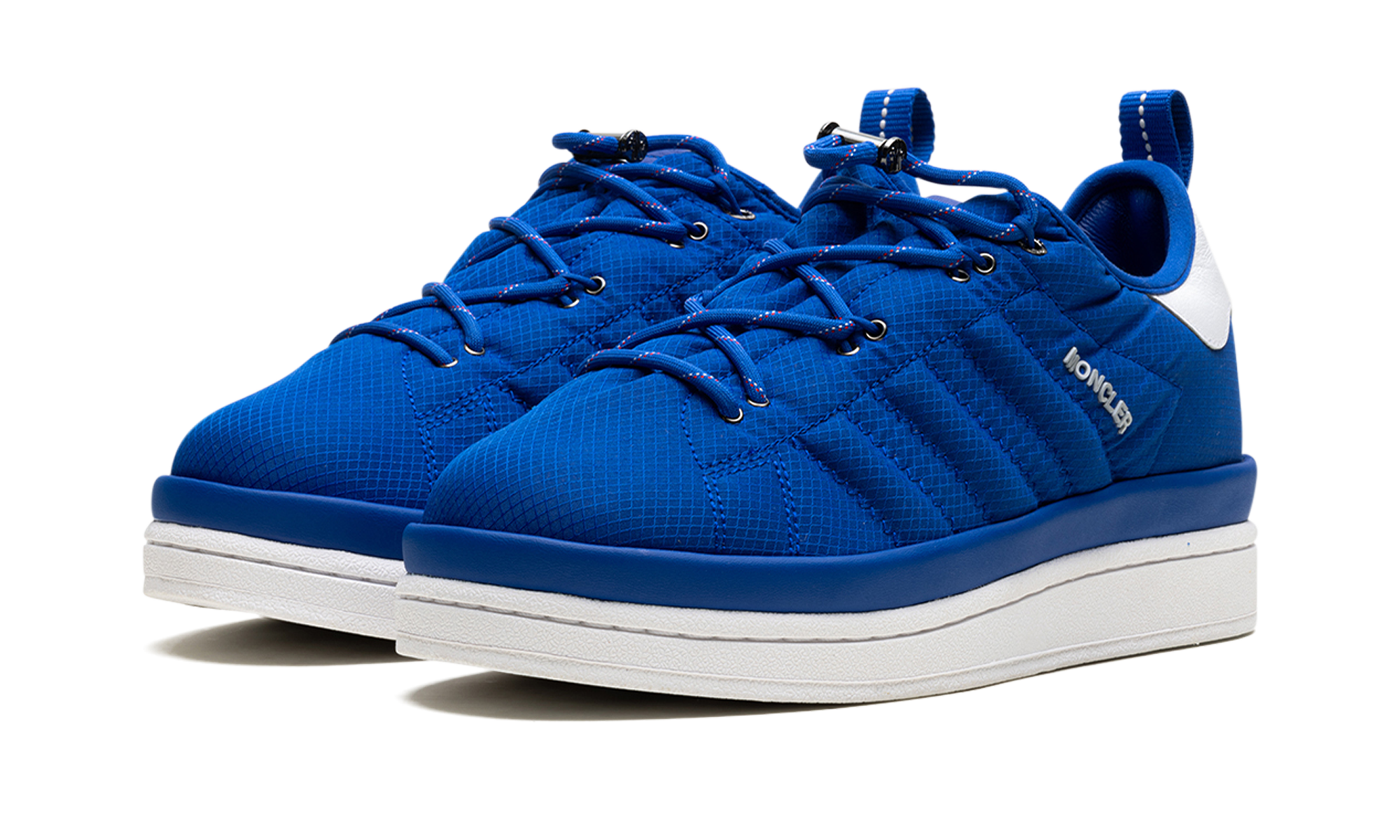 adidas campus moncler royal blue+IG7864+diagnol left view
