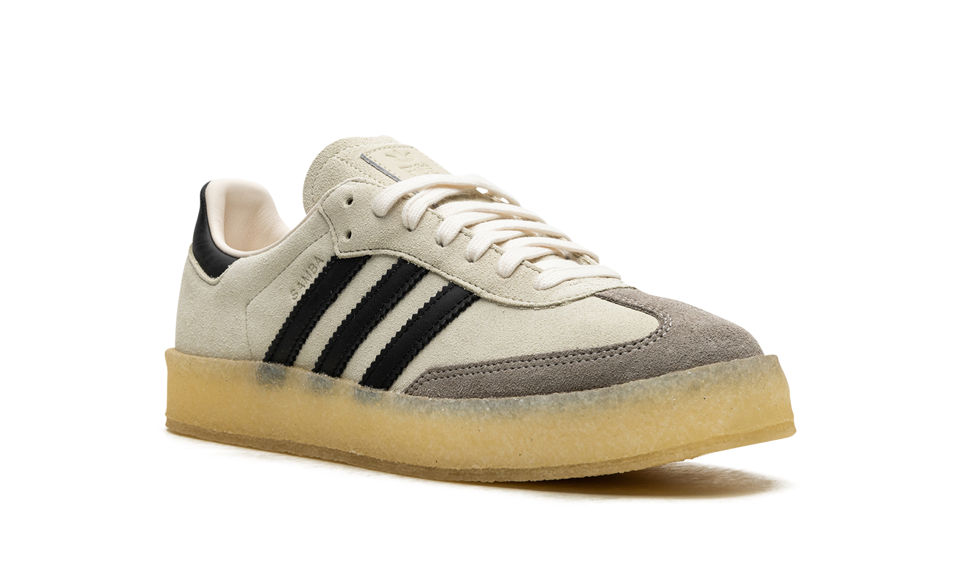adidas clarks 8th street samba by ronnie fieg kithmas white black+IE4033+diagnol right view