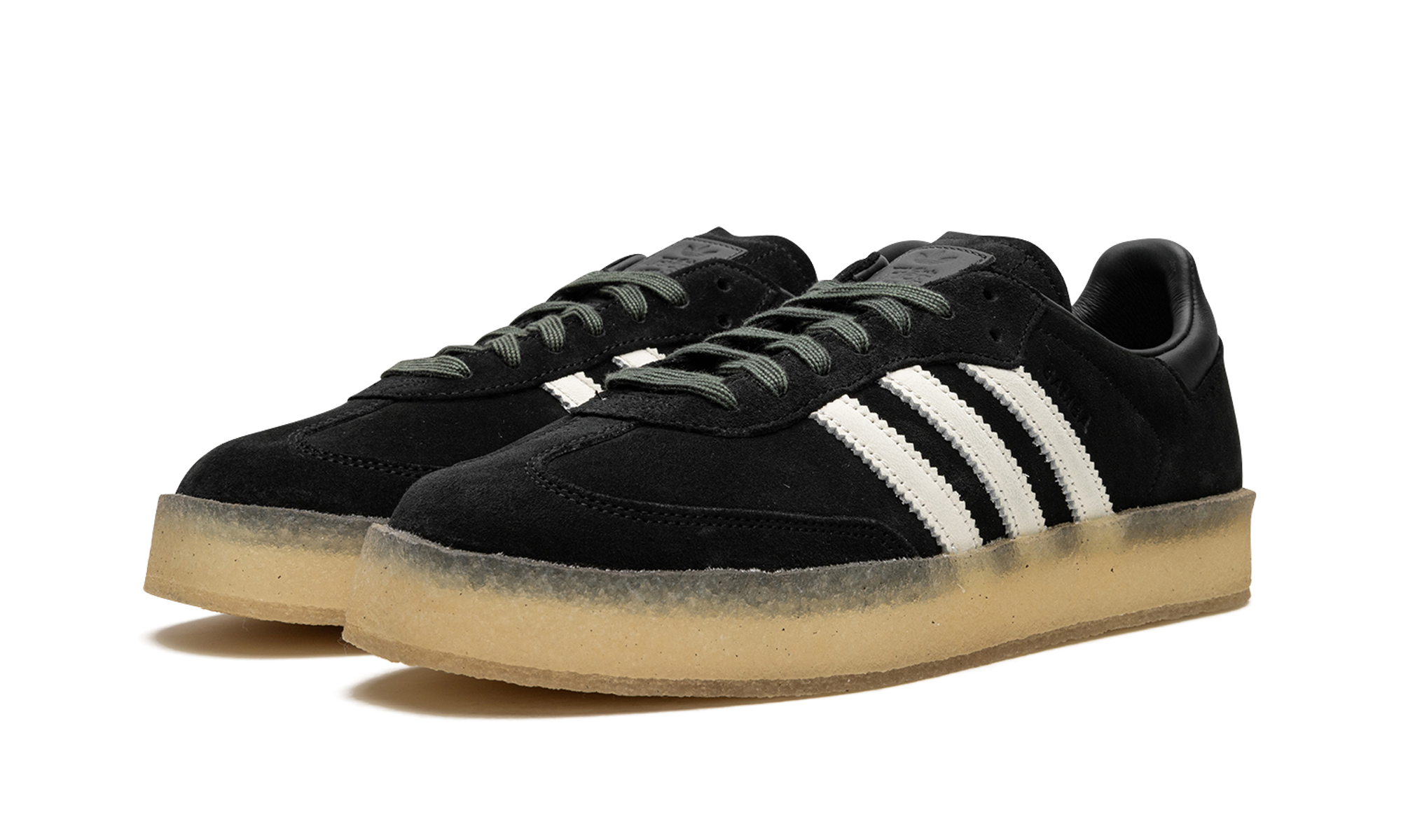 adidas clarks 8th street samba by ronnie fieg shadow green+ID7299+diagnol left view