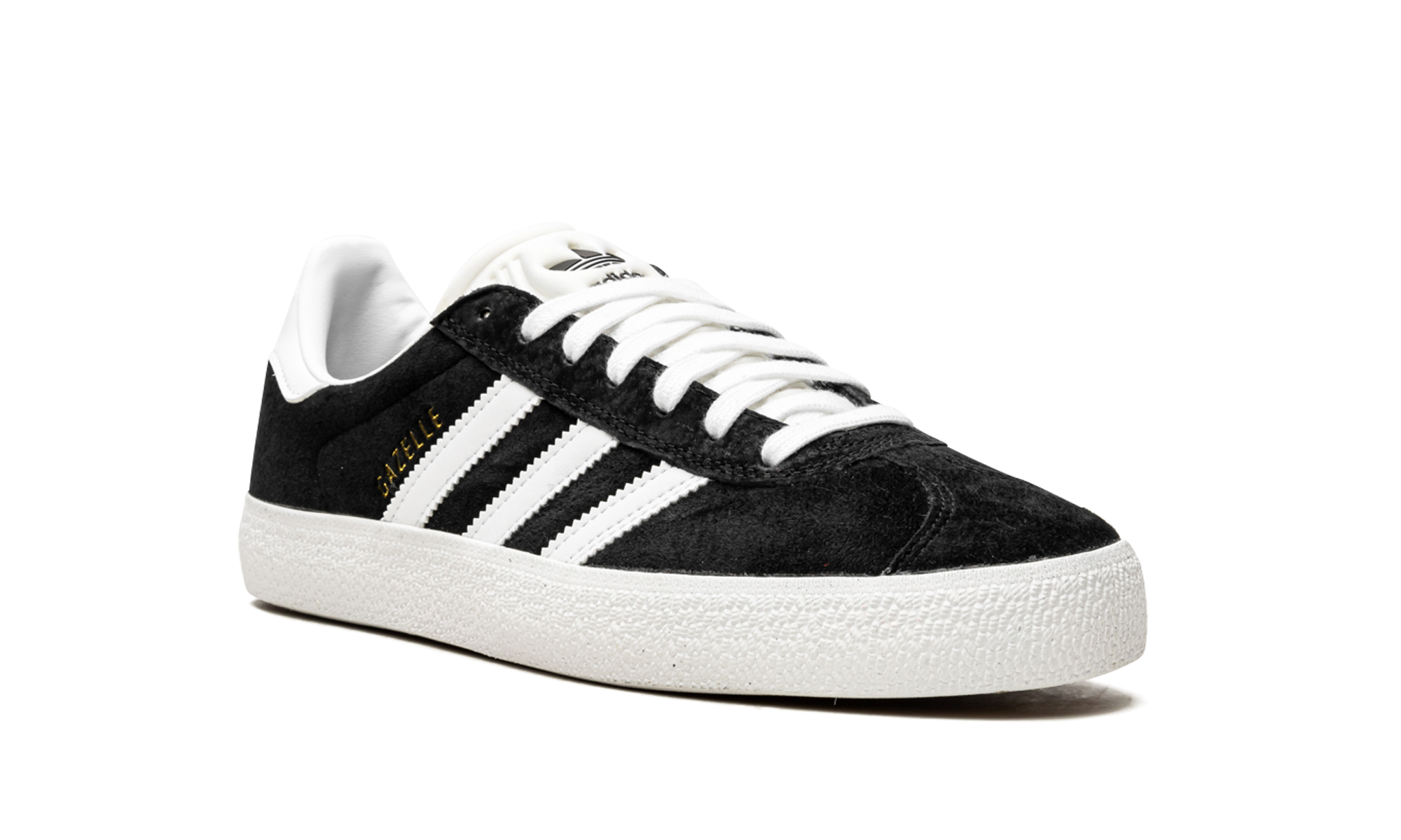 adidas gazelle adv black white gold+FX6563+diagnol right view