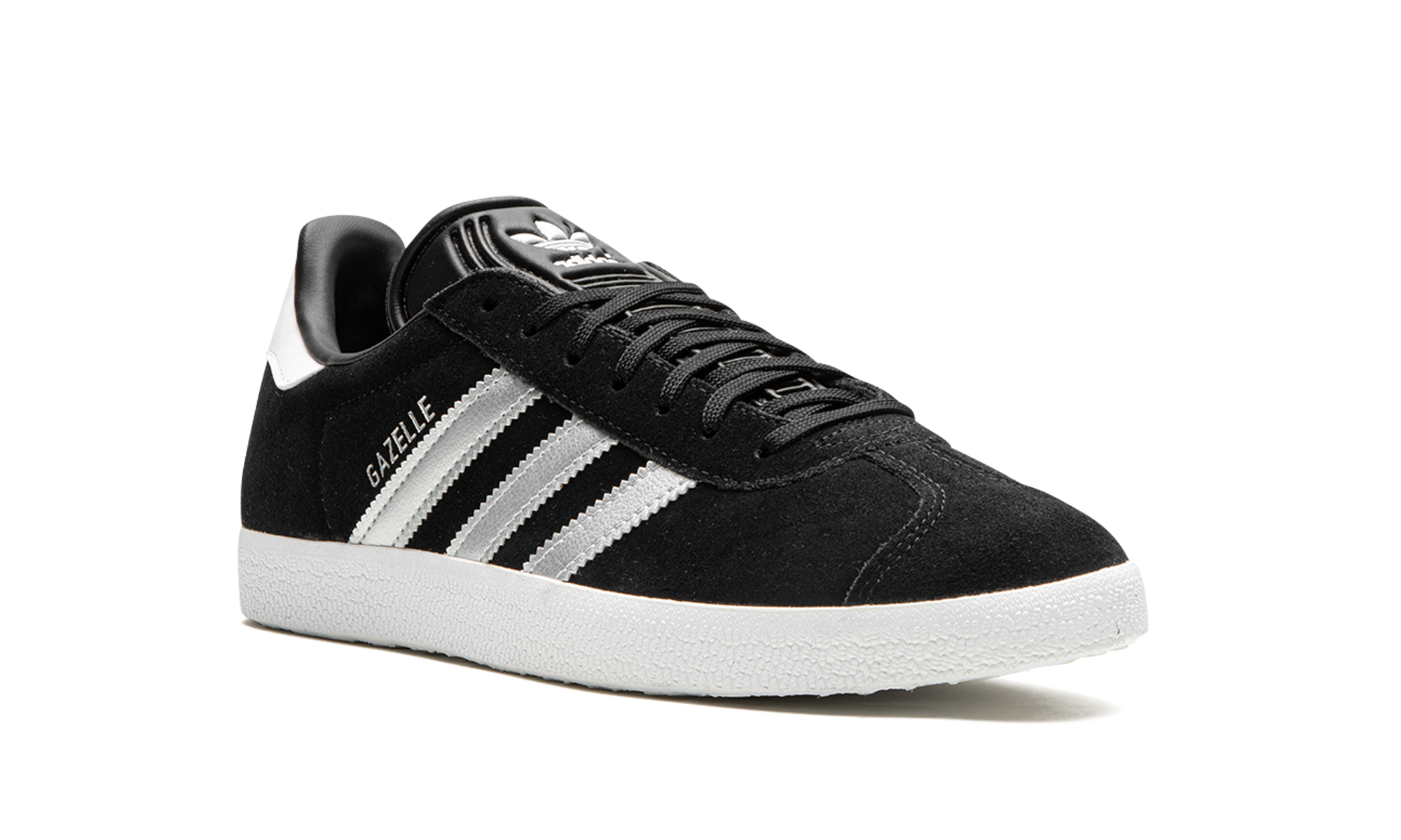 adidas gazelle black silver metallic women s+ID7007+diagnol right view