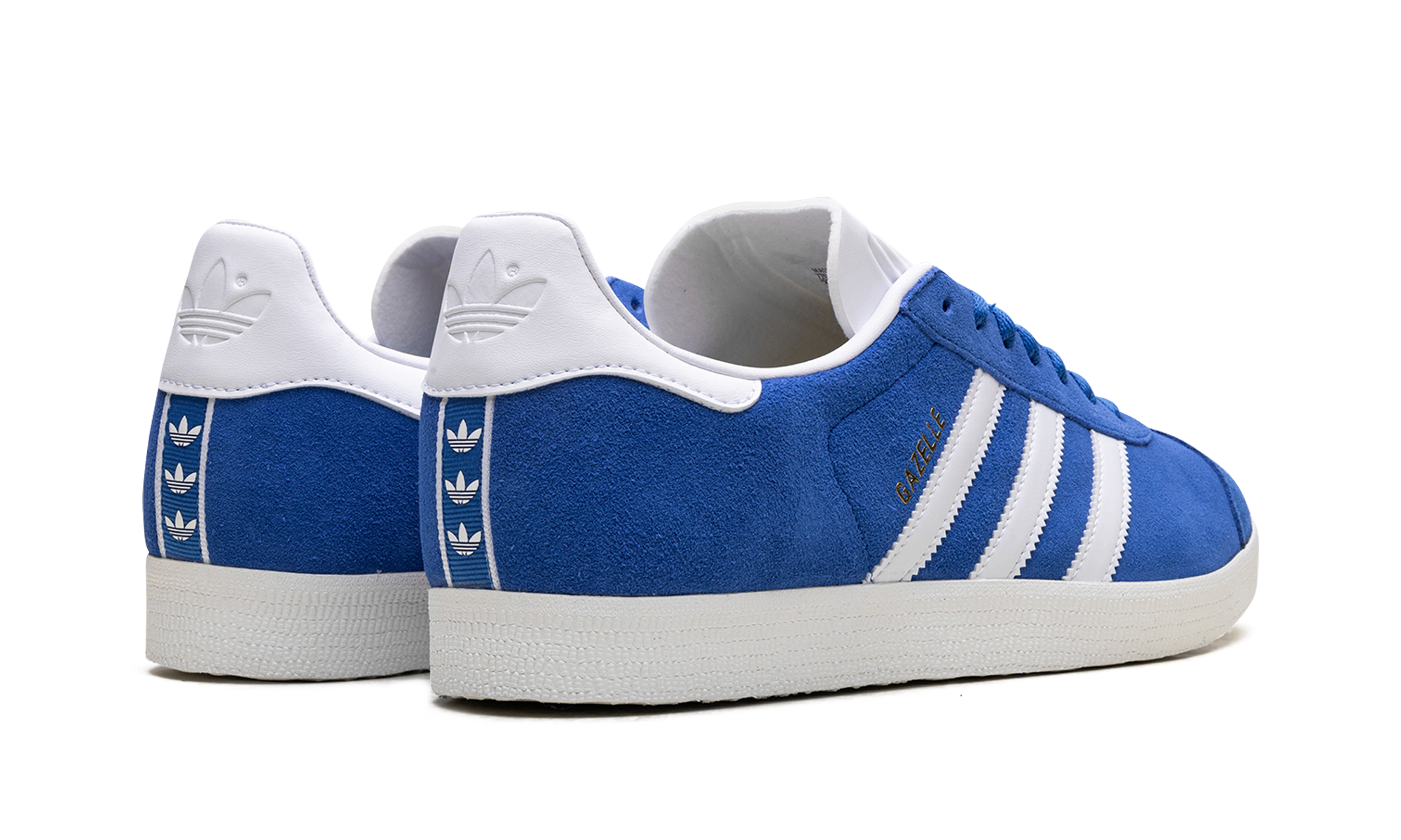adidas gazelle blue cloud white+IG2093+diagnol right behind view