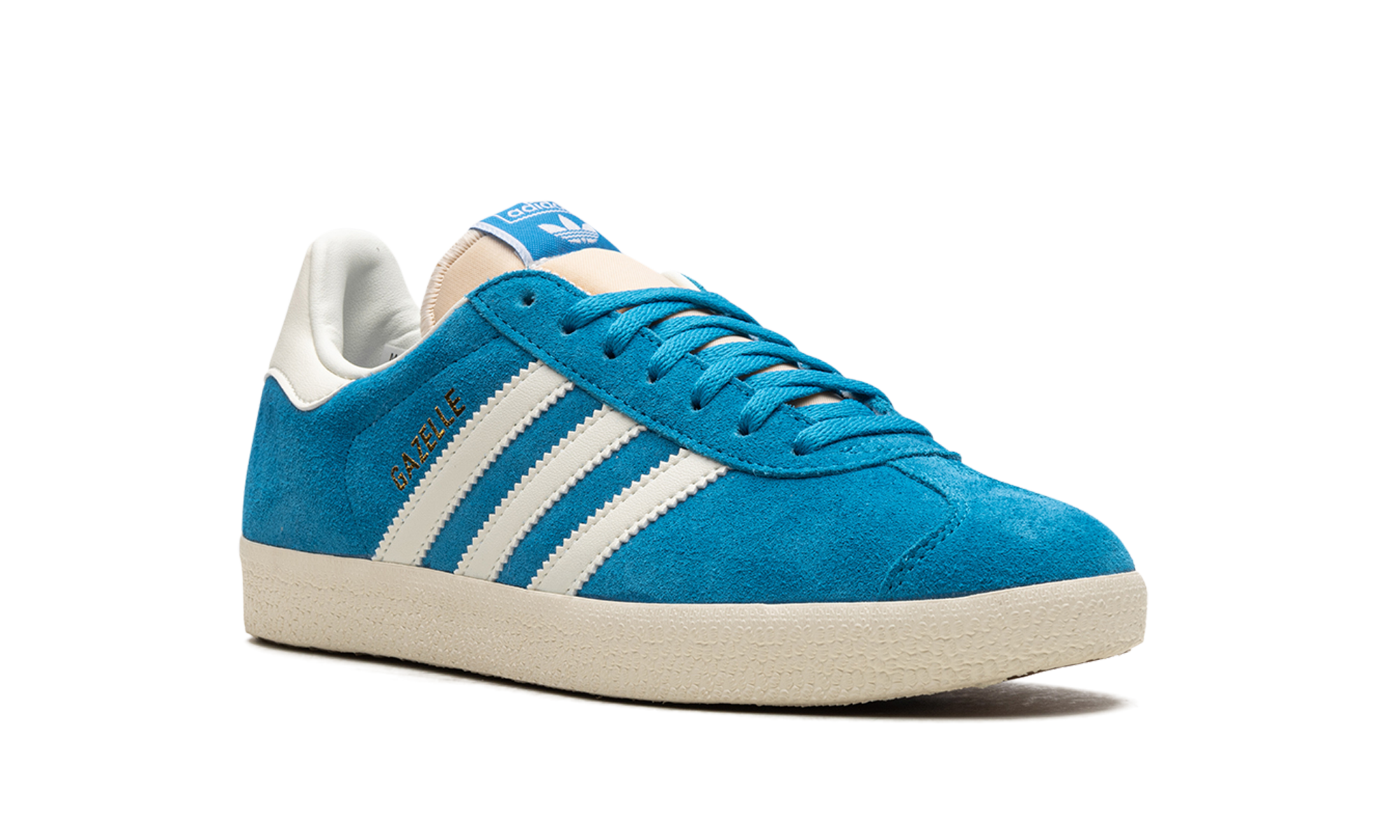 adidas gazelle bold aqua off white cream white+GY7337+diagnol right view