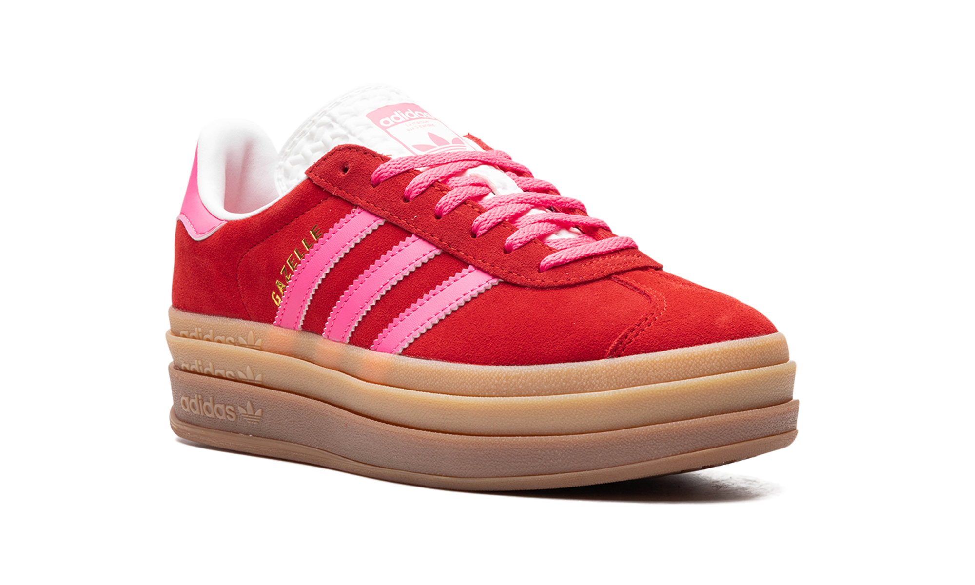 adidas gazelle bold collegiate red lucid pink women s+IH7496+diagnol right view