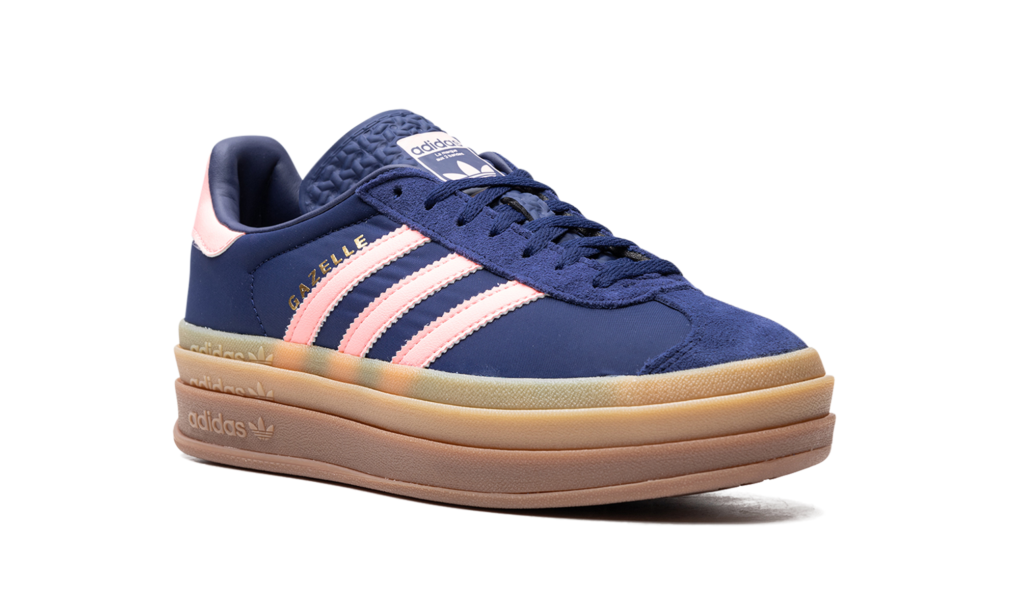 adidas gazelle bold dark blue pink spark women s+IG4390+diagnol right view