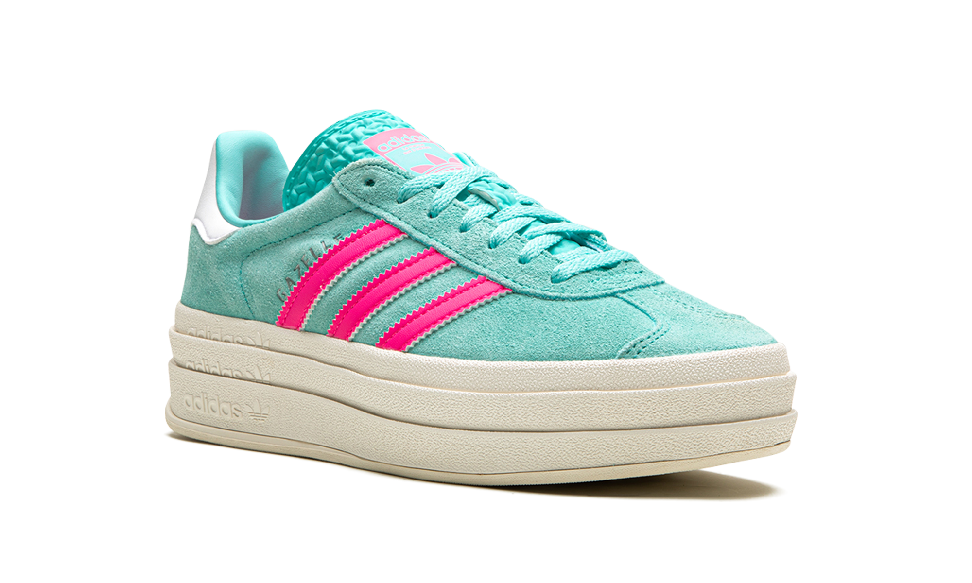 adidas gazelle bold flash aqua lucid pink women s+ID7026+diagnol right view
