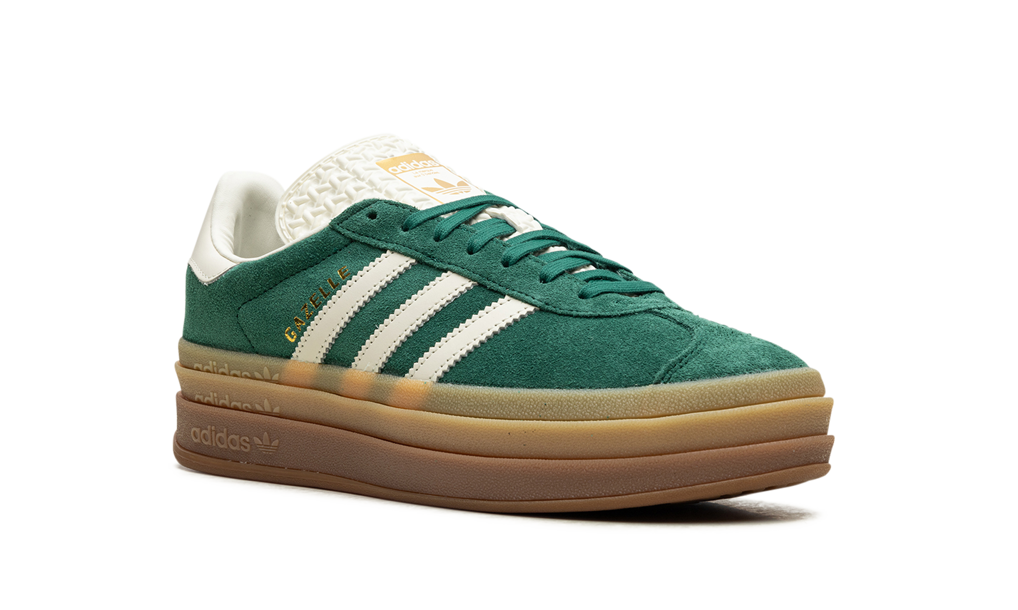 adidas gazelle bold green women s+IF7160+diagnol right view
