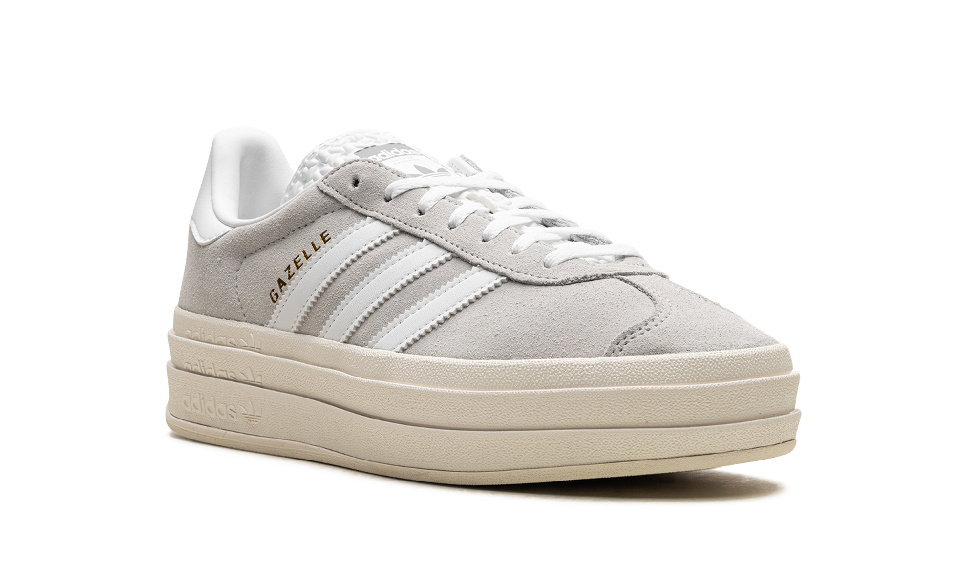 adidas gazelle bold grey white women s+HQ6893+diagnol right view