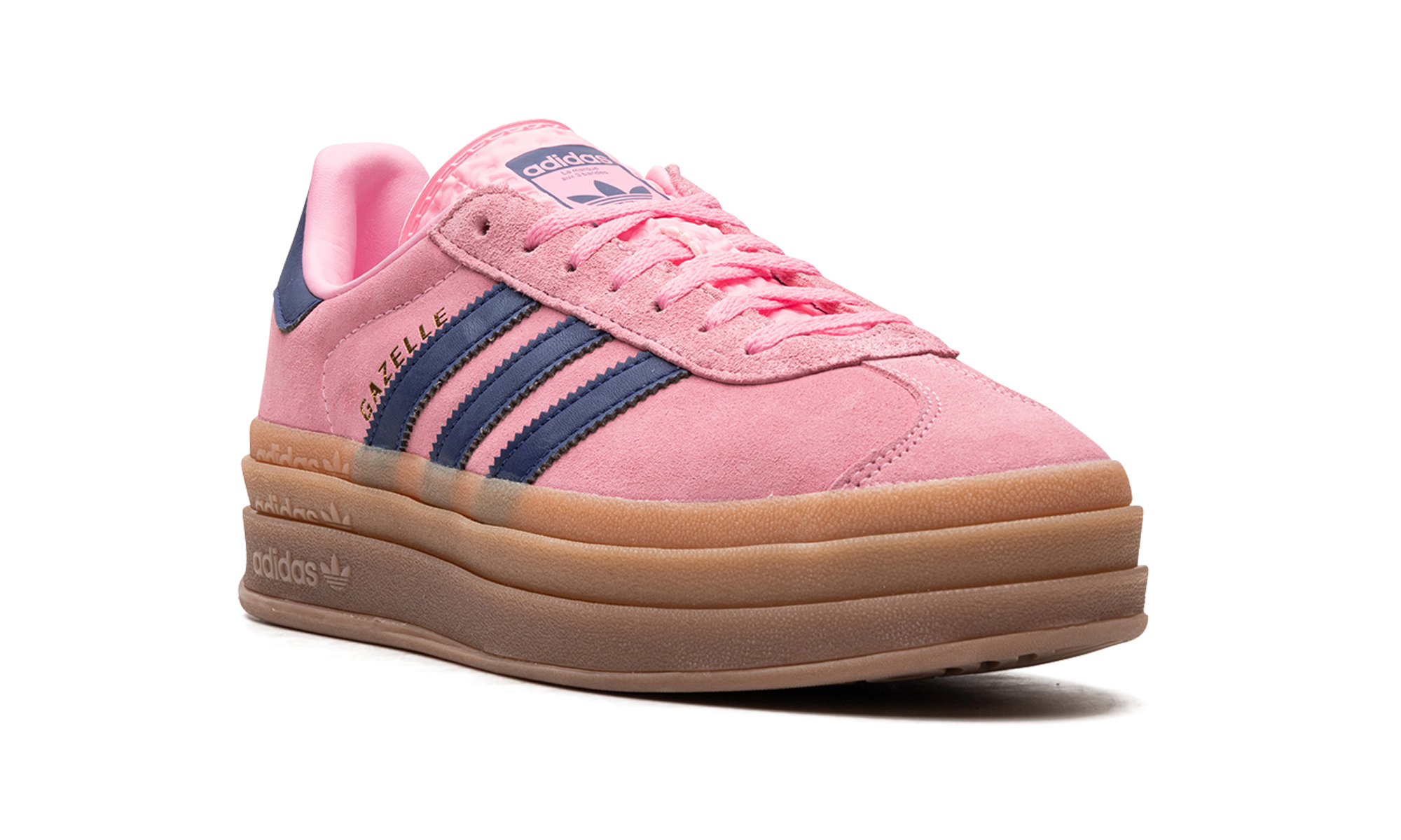 adidas gazelle bold pink glow women s+H06122+diagnol right view