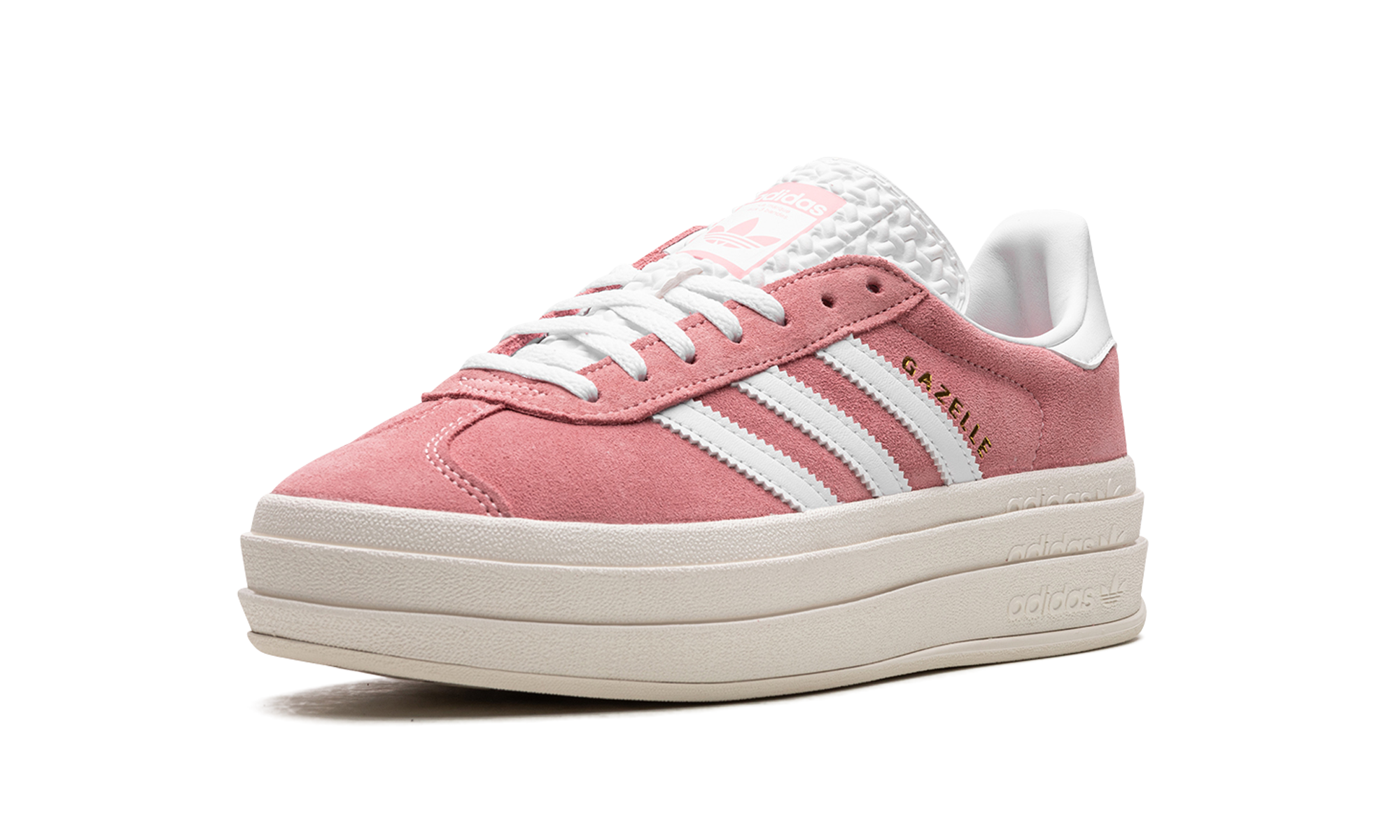 adidas gazelle bold super pop pink women s+IG9653+left diagnol single view