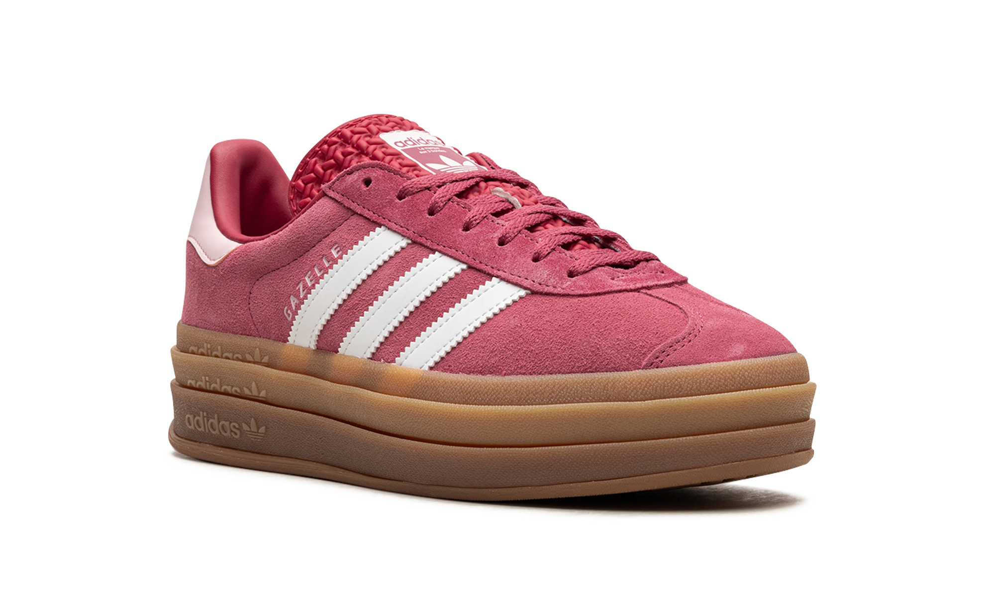 adidas gazelle bold wild pink womens+ID6997+diagnol right view