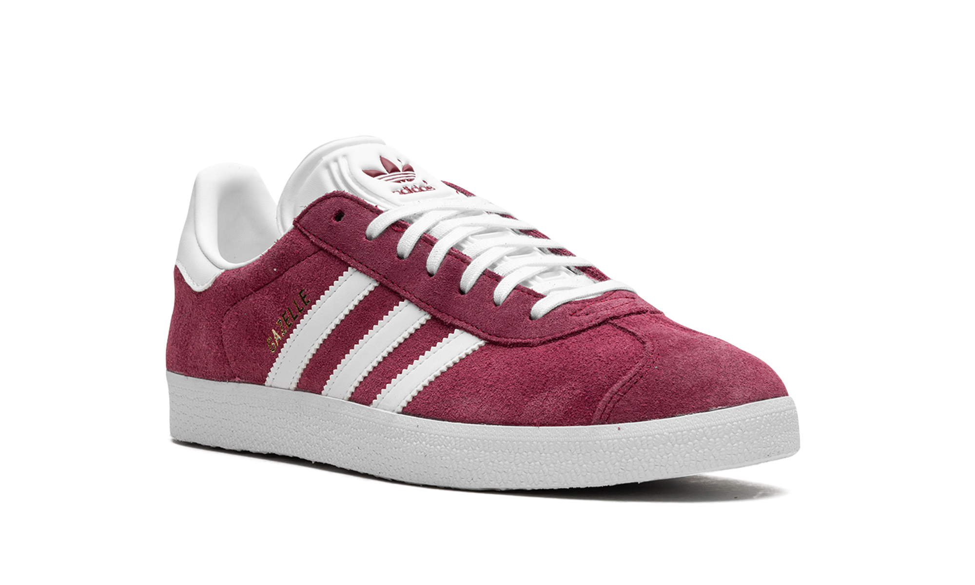 adidas gazelle collegiate burgundy white+B41645+diagnol right view