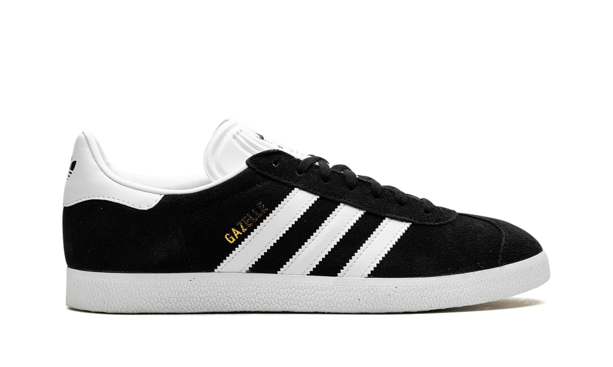 adidas gazelle core black cloud white gold+BB5476+diagnol right view