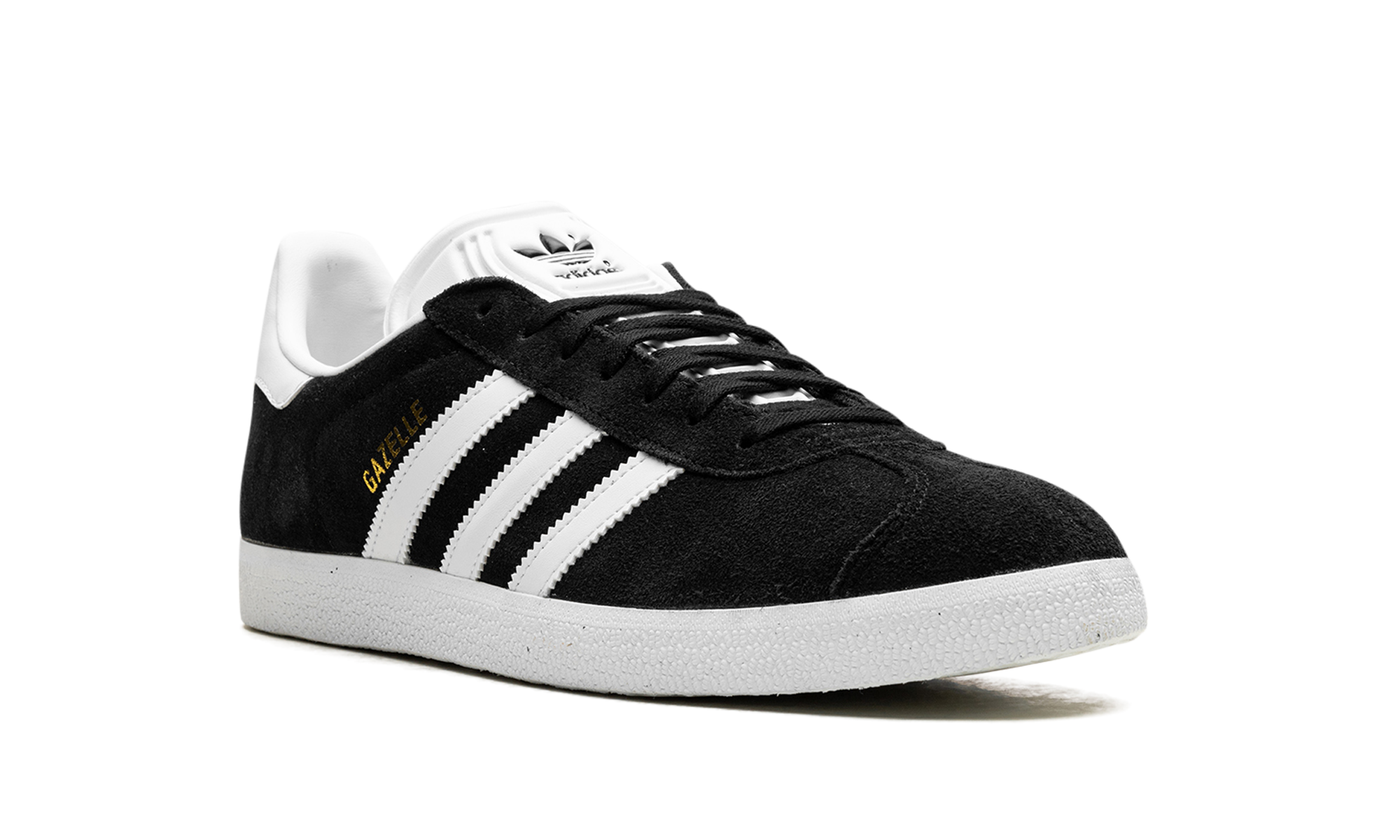 adidas gazelle core black cloud white gold+BB5476+diagnol right view 1