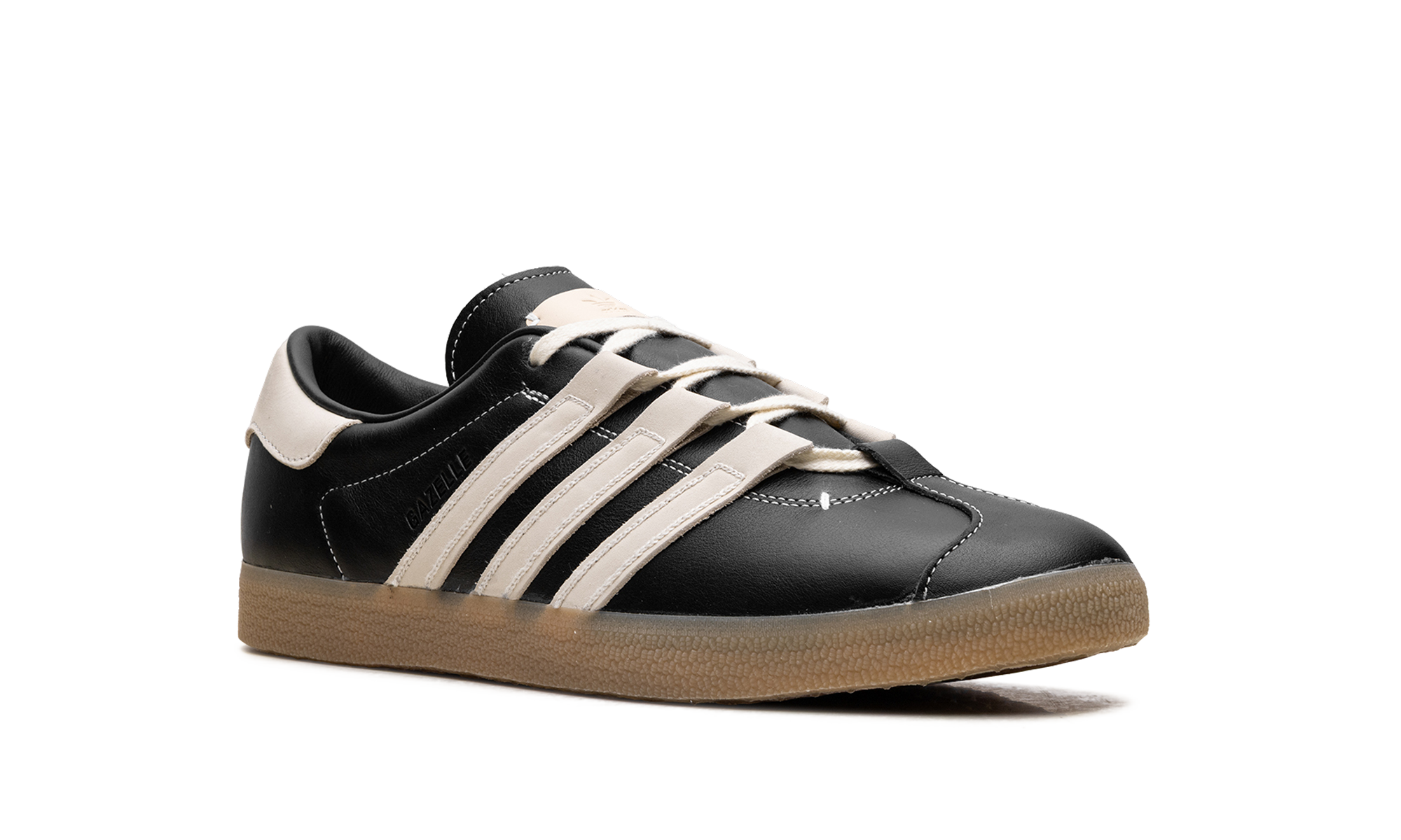 adidas gazelle foot industry black cream+ID3517+diagnol right view