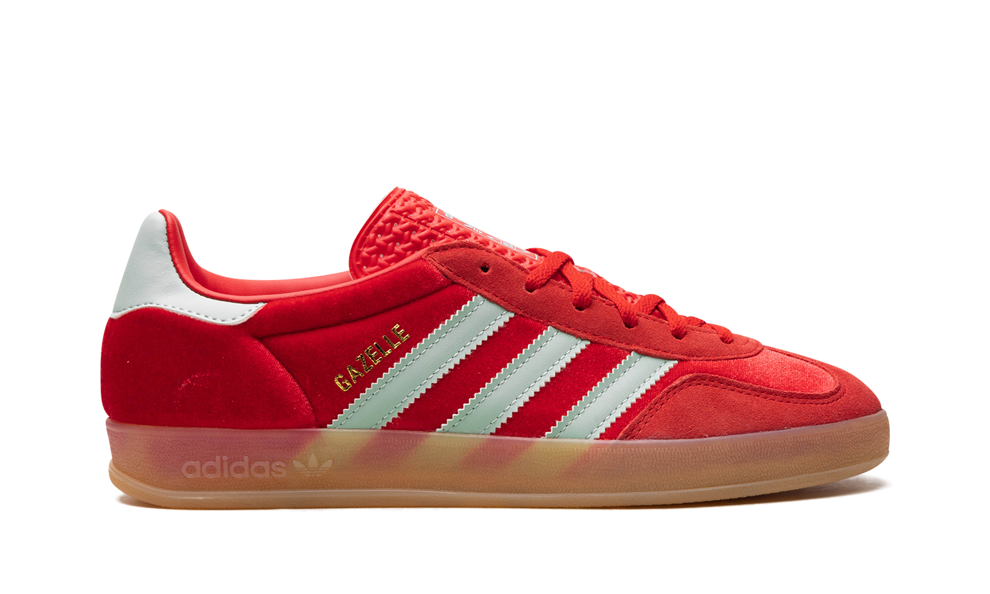 adidas gazelle indoor better scarlet hazy green women s+IG6786+right view