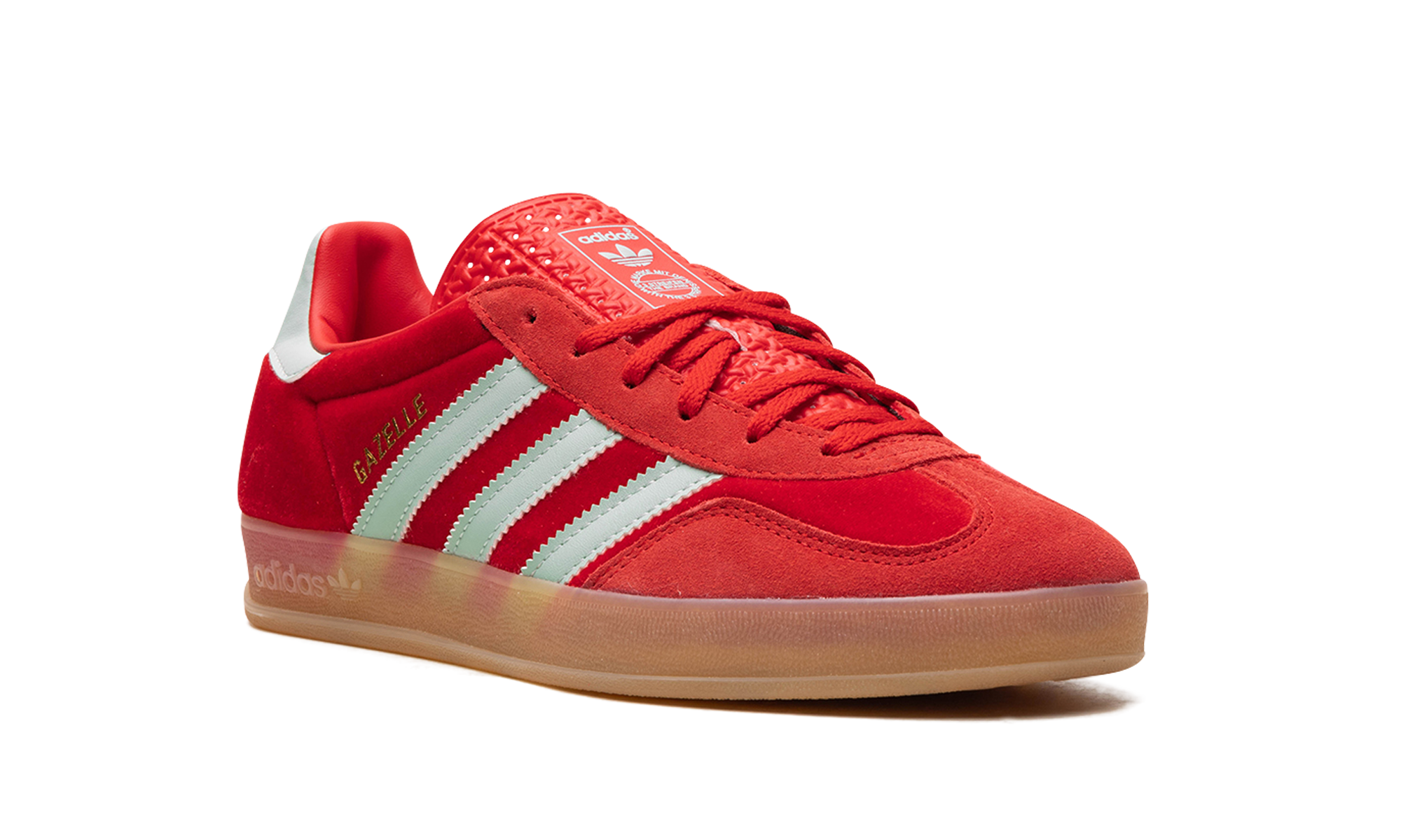 adidas gazelle indoor better scarlet hazy green women s+IG6786+diagnol right view