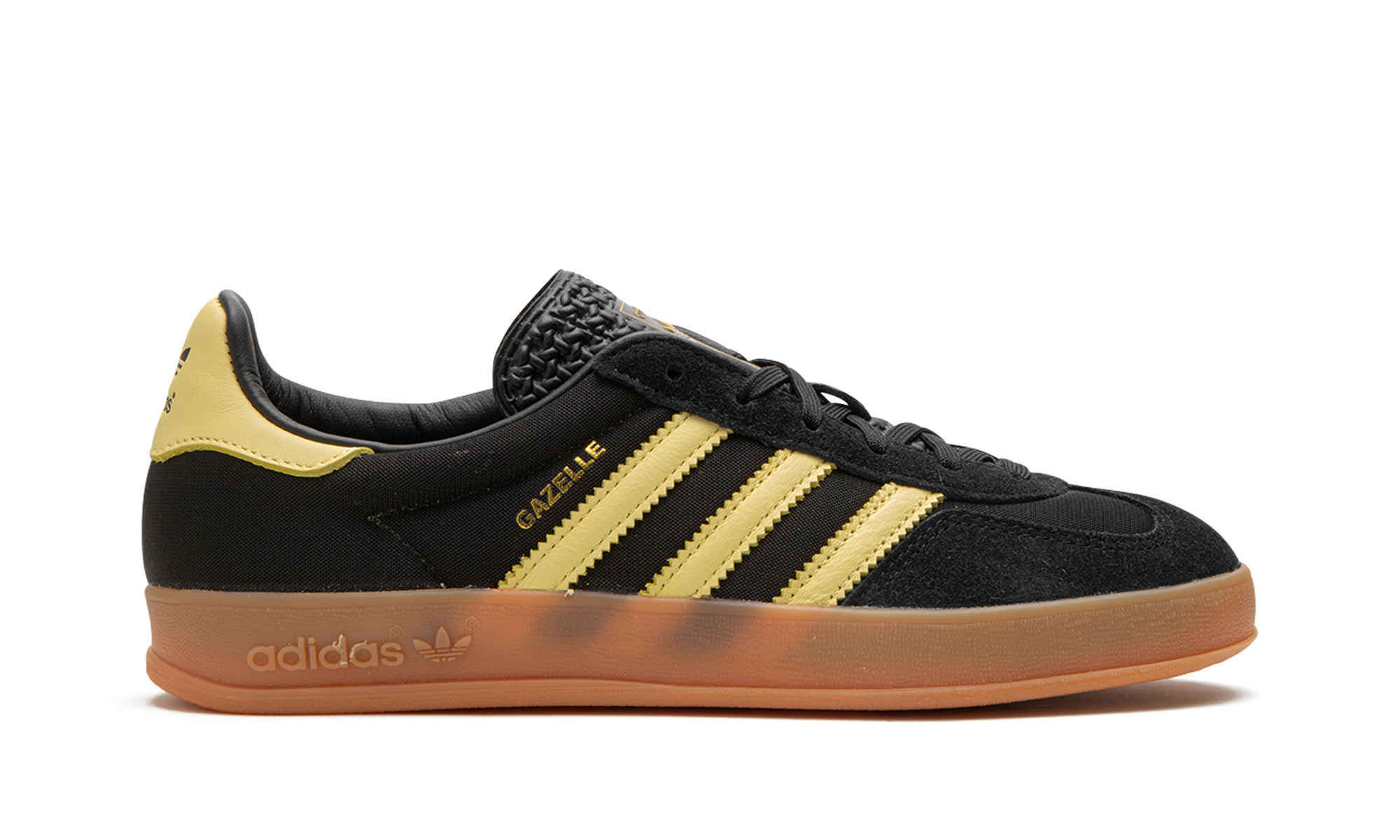 adidas gazelle indoor black almost yellow gum+IG4999+right view