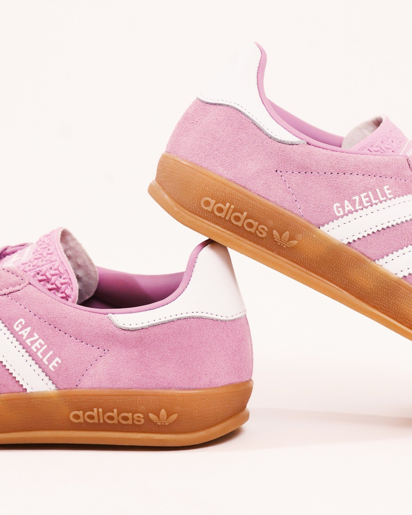 adidas Gazelle Indoor Bliss Lilac White (Women's), Lifestyle View 2, SKU JS1395