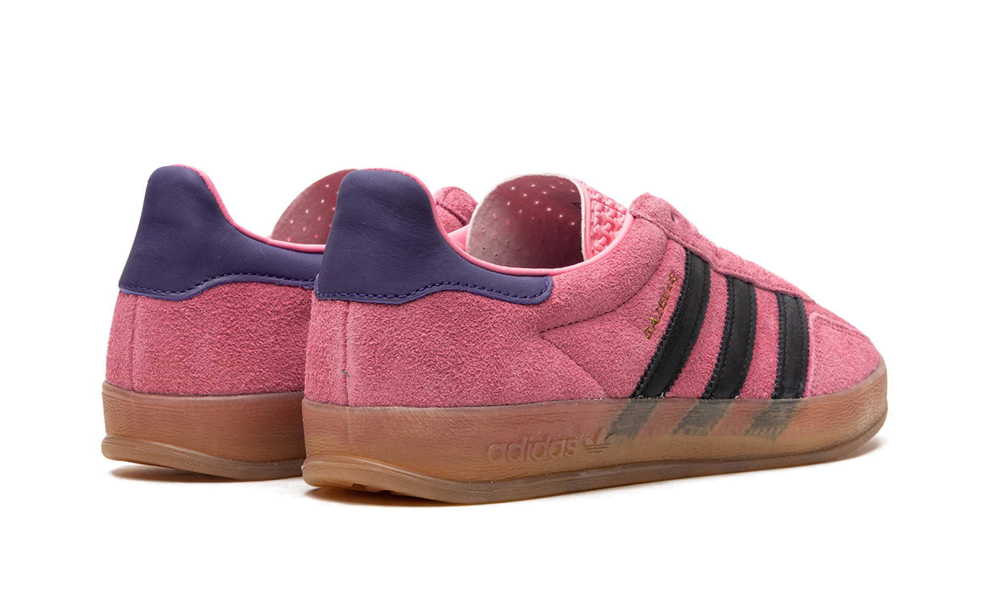 adidas gazelle indoor bliss pink purple women s+IE7002+diagnol right behind view