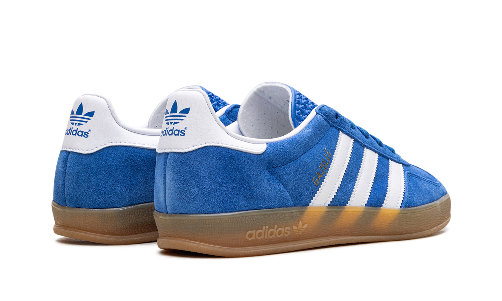 adidas gazelle indoor blue bird cloud white+JI2061+diagnol right behind view