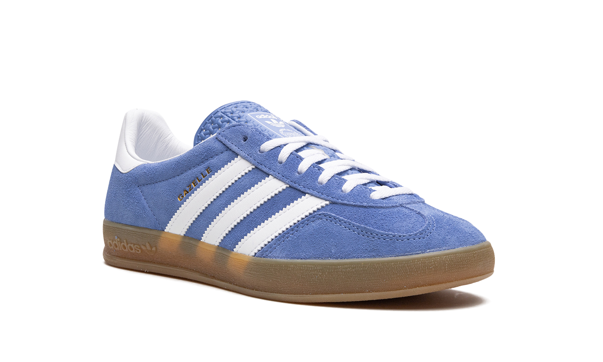 adidas gazelle indoor blue fusion gum women s+HQ8717+diagnol right view