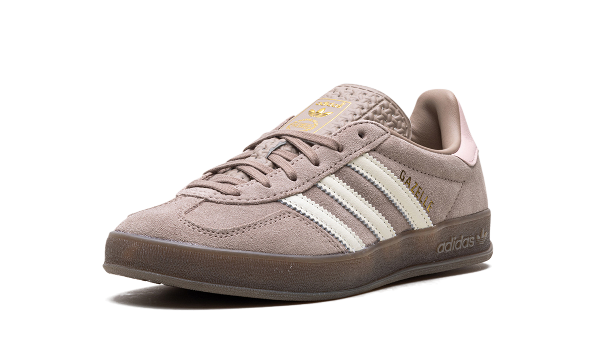 adidas gazelle indoor brown pink women s+JH6477+left diagnol single view